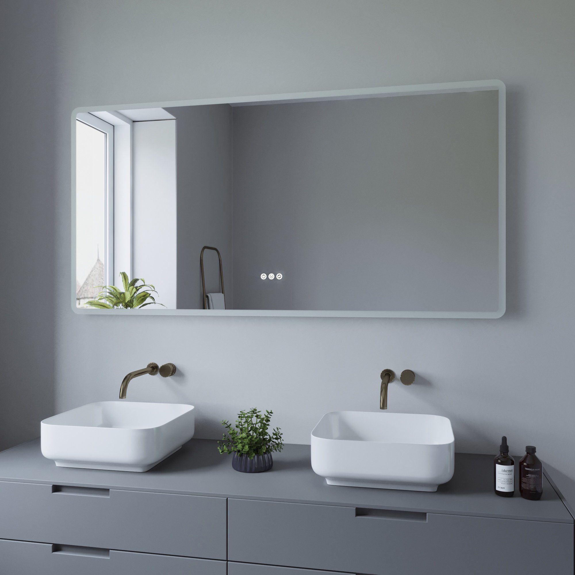 AQUABATOS Badspiegel Bad Spiegel mit LED günstig online kaufen