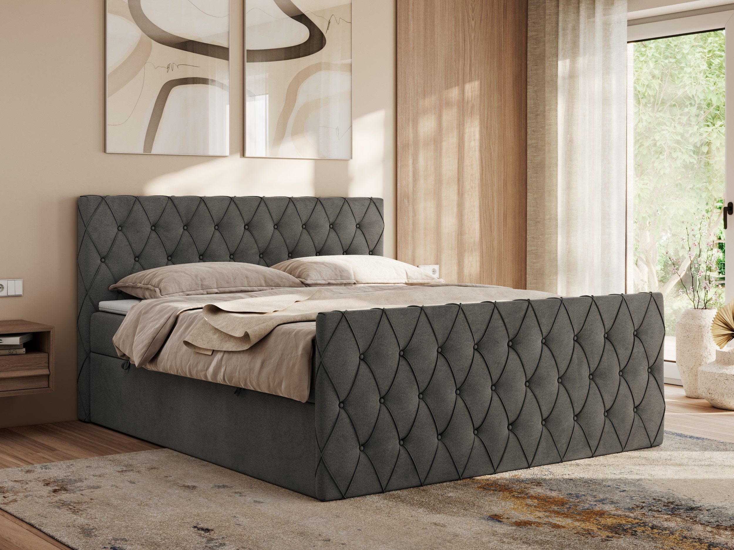 MKS MÖBEL Boxspringbett MIREN DUO (Set, günstig online kaufen