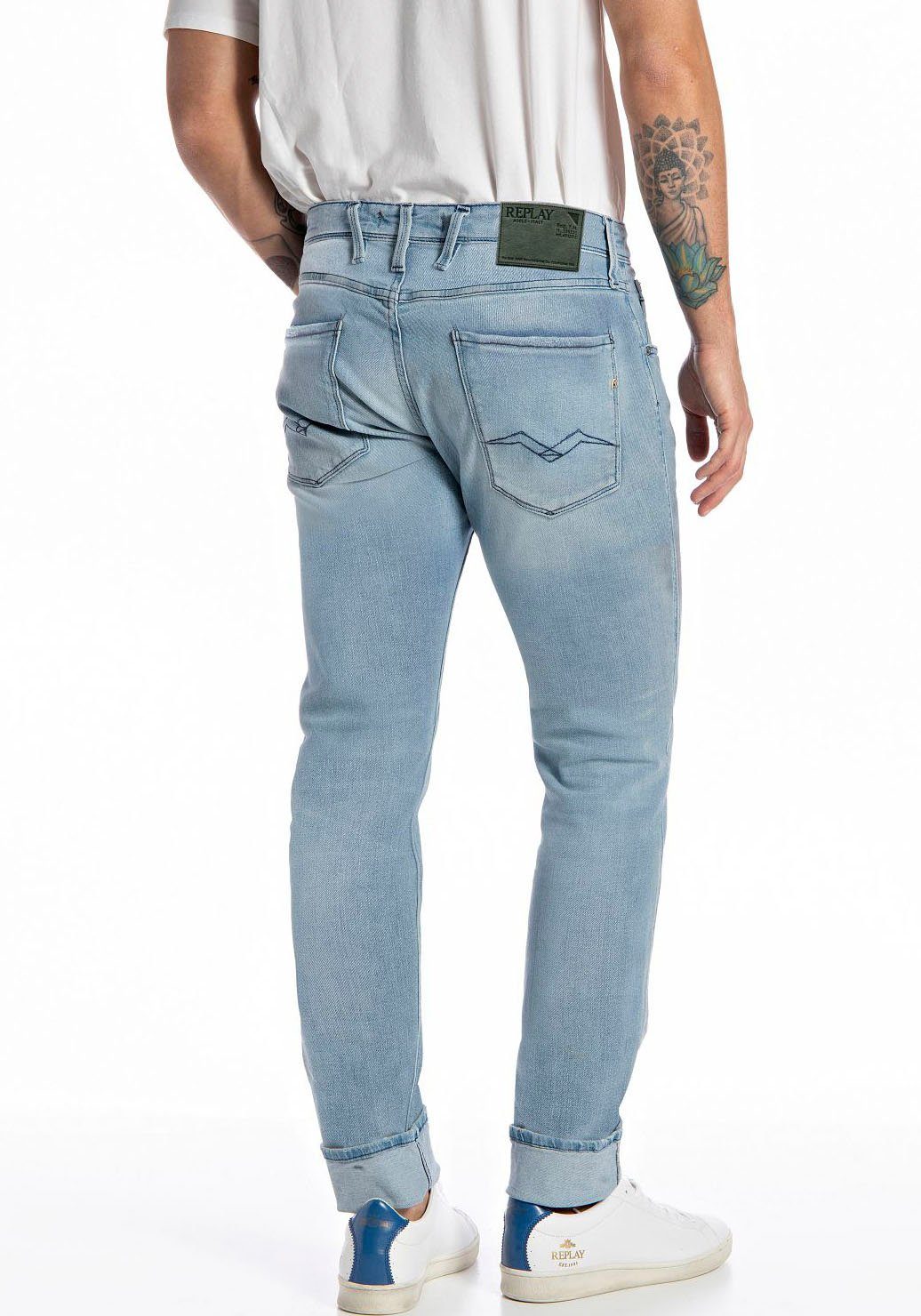 Anbass Superstretch blue Slim-fit-Jeans Replay light