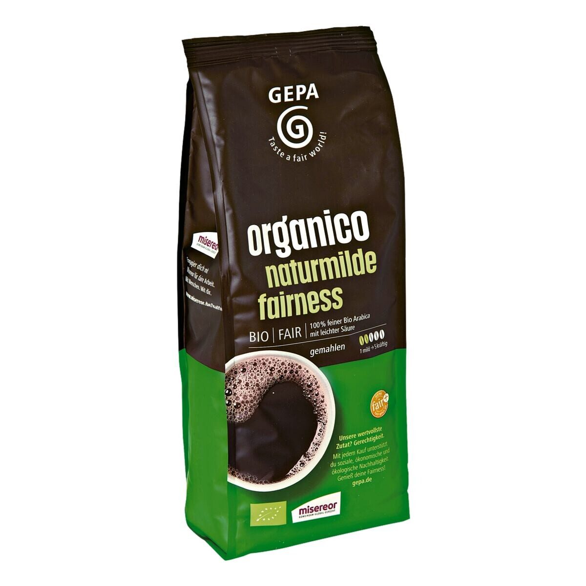 GEPA Kaffee organico naturmilde fairness, 500 g, gemahlen