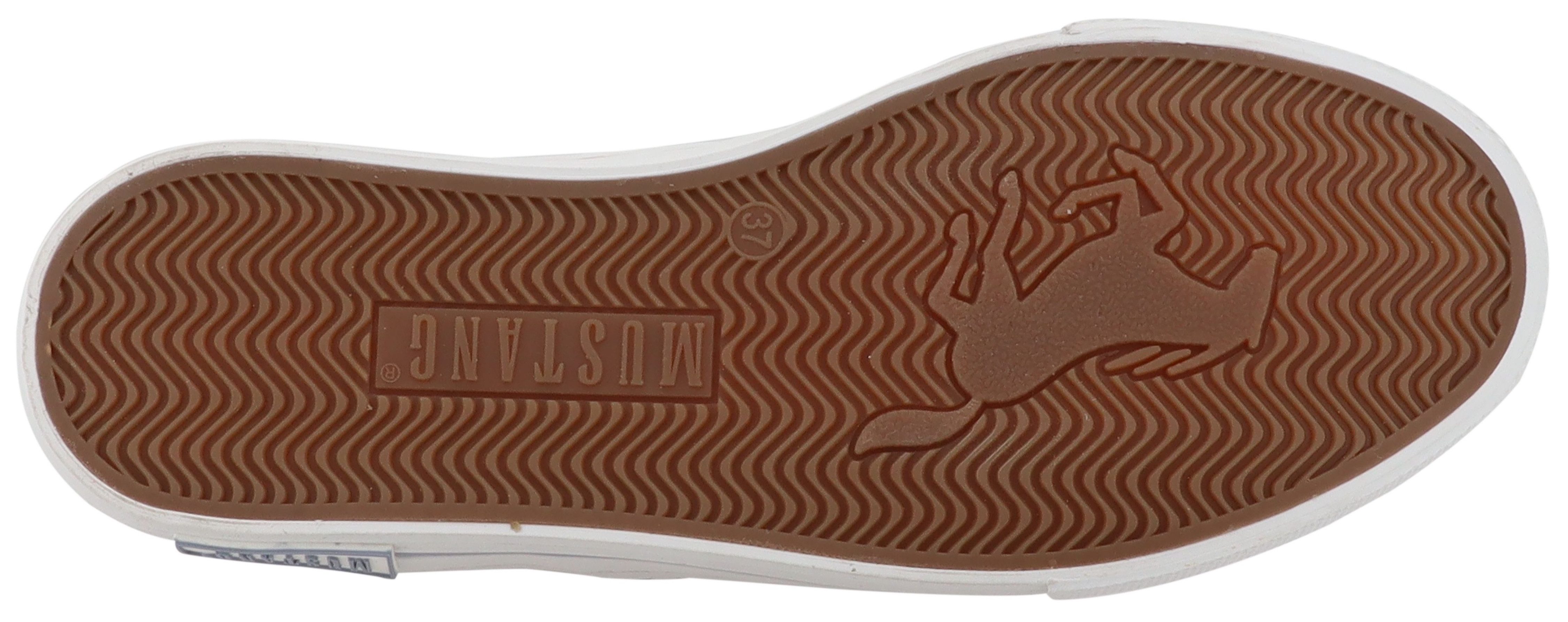 Mustang Shoes Magdalena Plateausneaker Freizeitschuh, Halbschuh, Schnürschuh mit schöner Stickerei