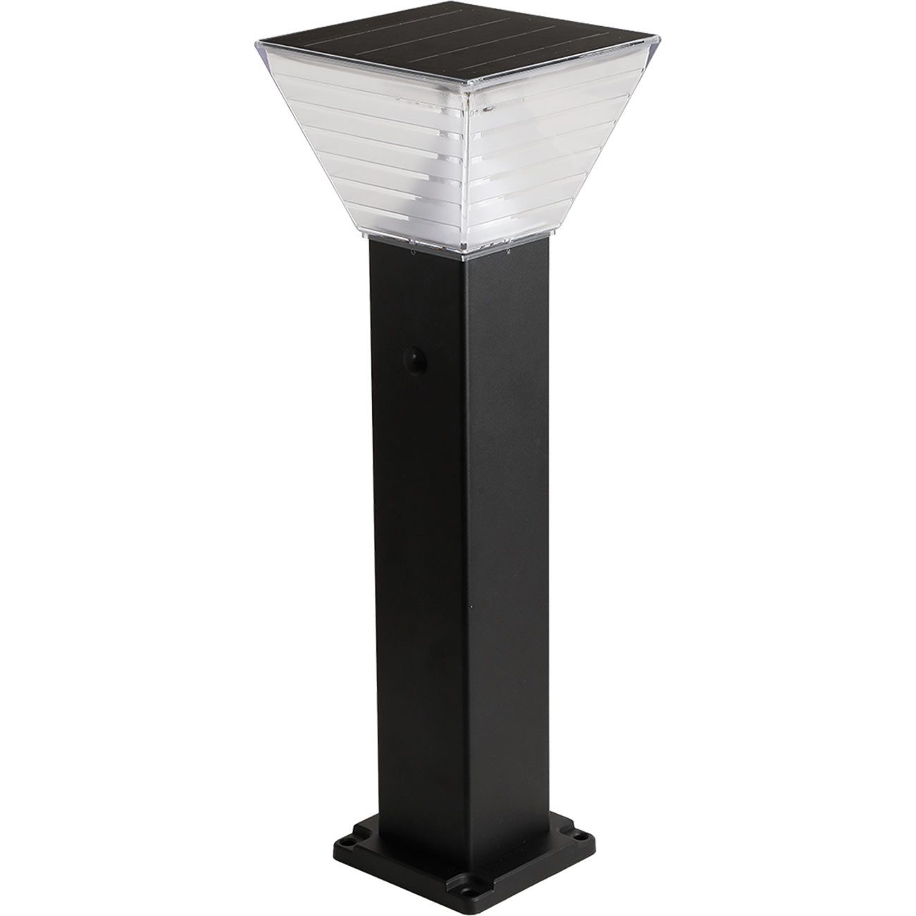 shop'n smile ideoon LED Gartenstrahler Solar Säulen Wegeleuchte 60cm Alu IP65 360° Abstrahlung Gartenlampe, SMD-LEDs, Kalt-/Warmweiß, 2 Lichtfarben (kalt/warm), 2 Modi, 6–8 h Ladezeit, bis 12 h Licht