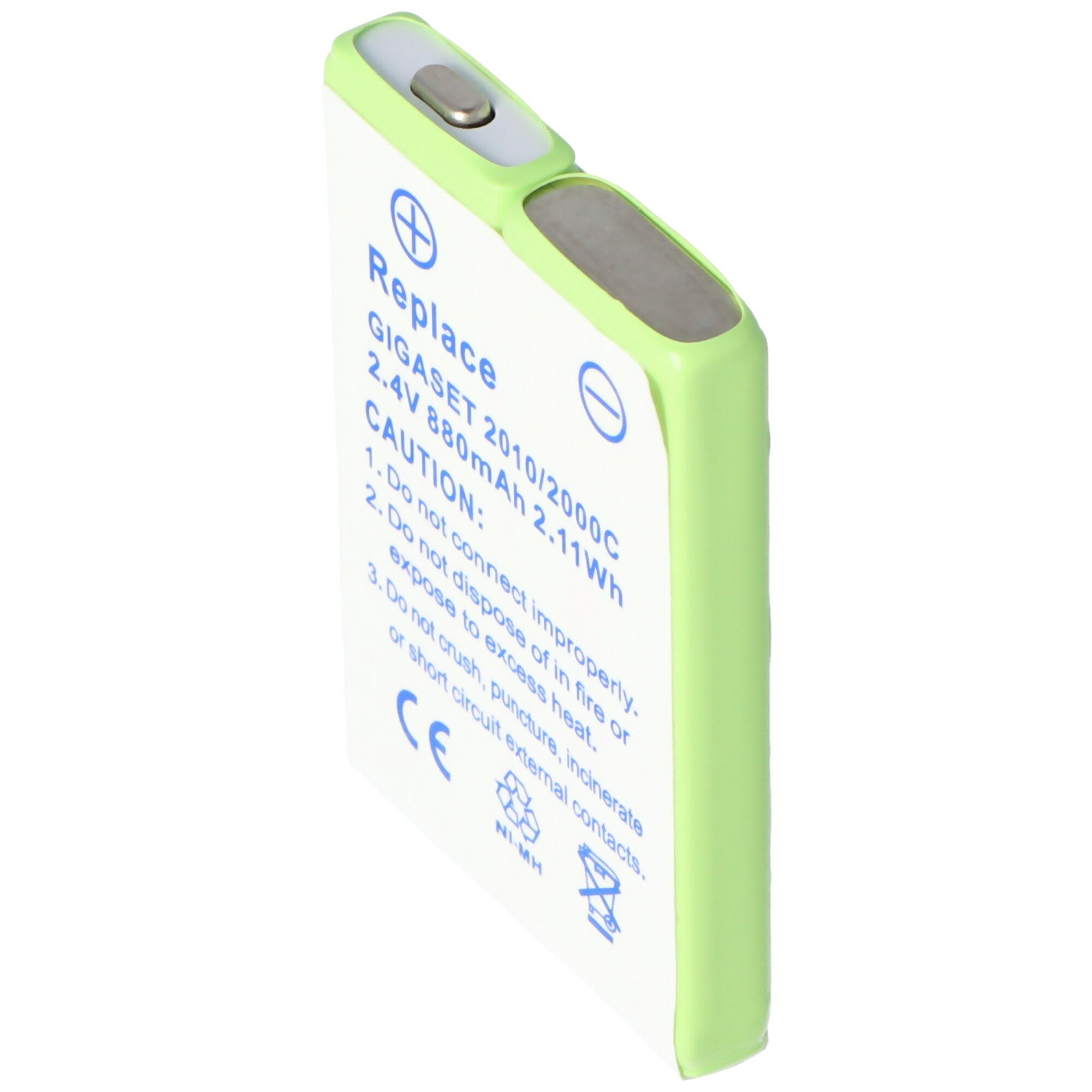 AccuCell AccuCell Akku passend für Siemens Gigaset 3000 Pocket Akku 880 mAh (2,4 V)