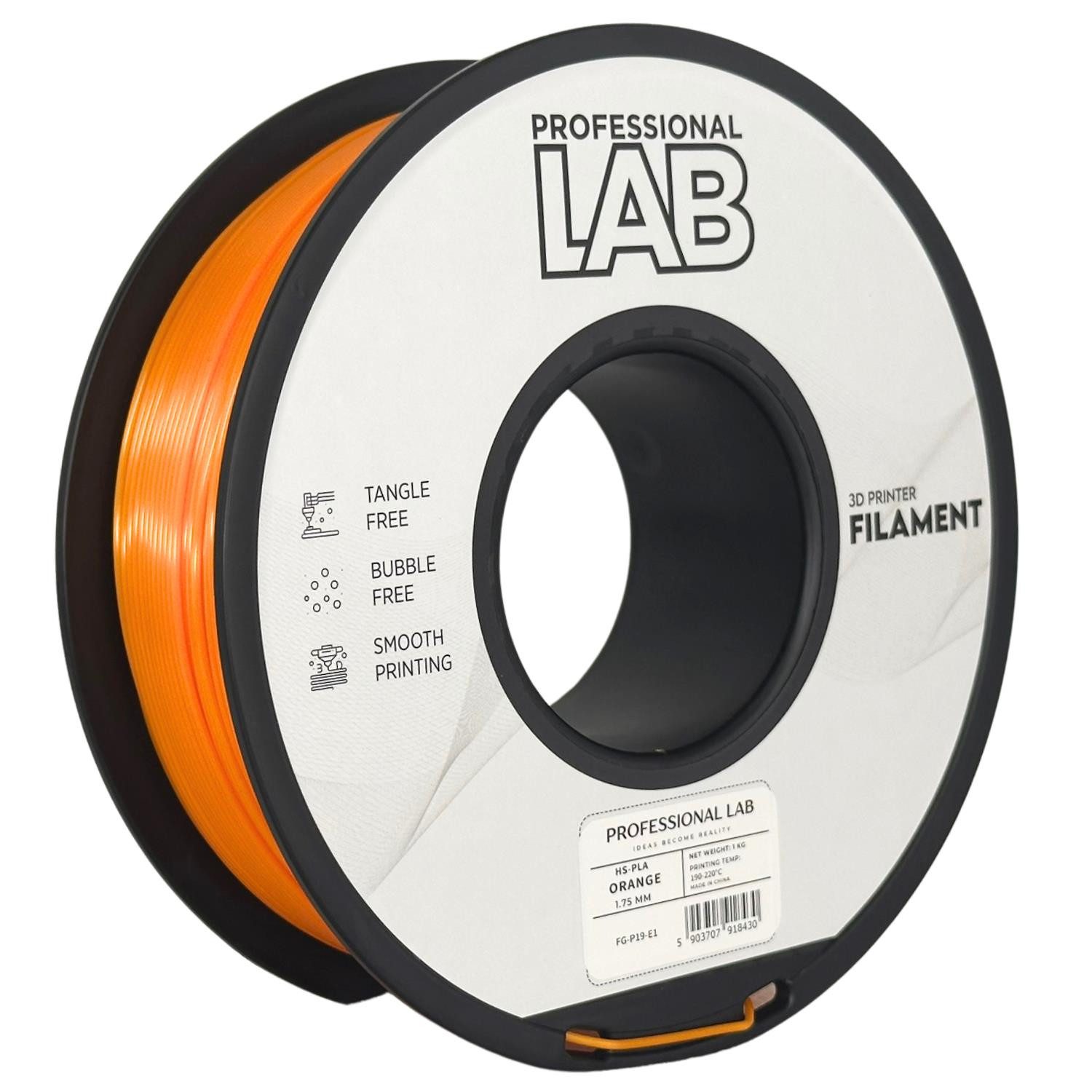 Prof. Lab Filament PLA Filament 1.75mm, 1kg für 3D Drucker Made in Europe