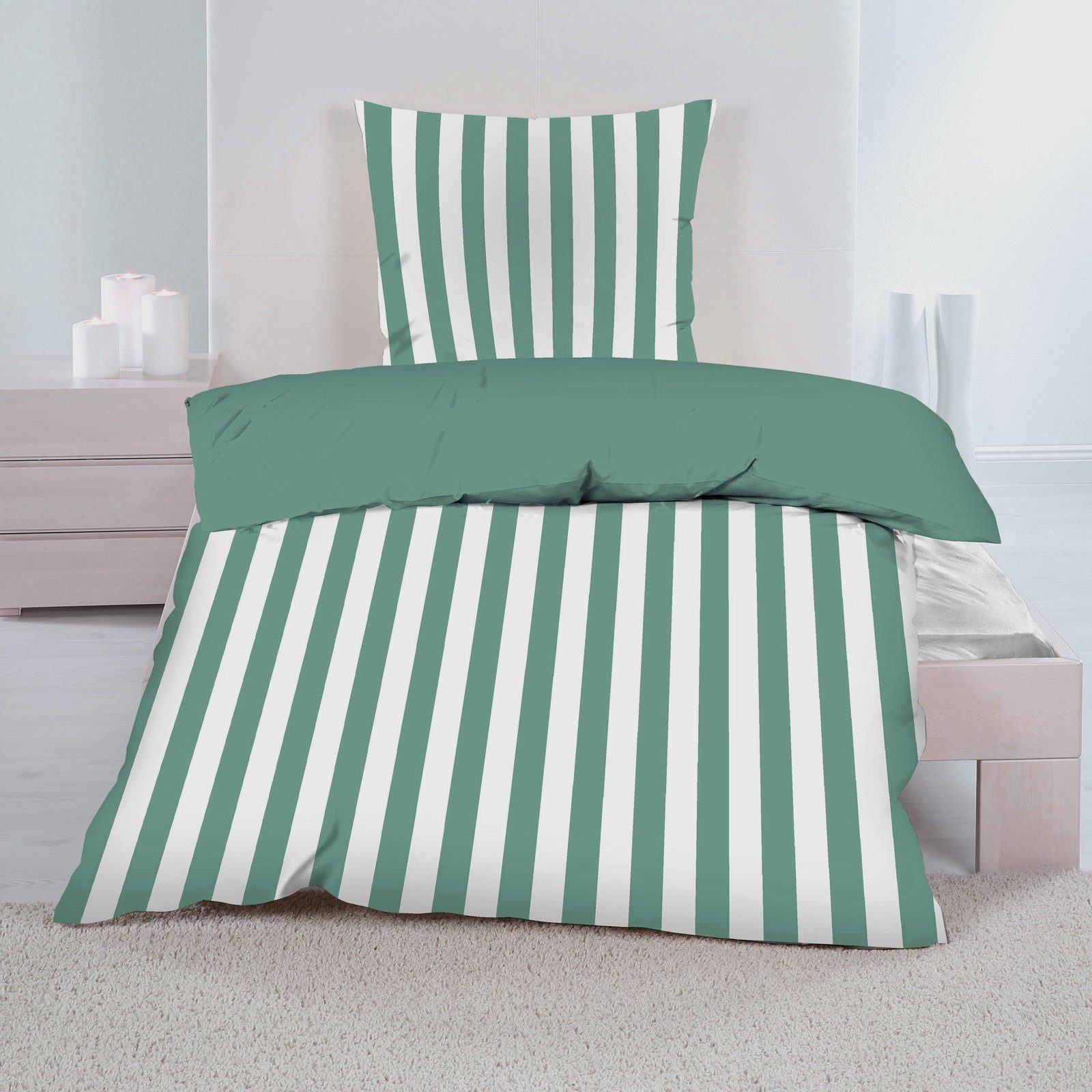 Casa Colori Bettwäsche Renforce Wendebettwäsche 135x200 cm, Renforce, 2 tei günstig online kaufen