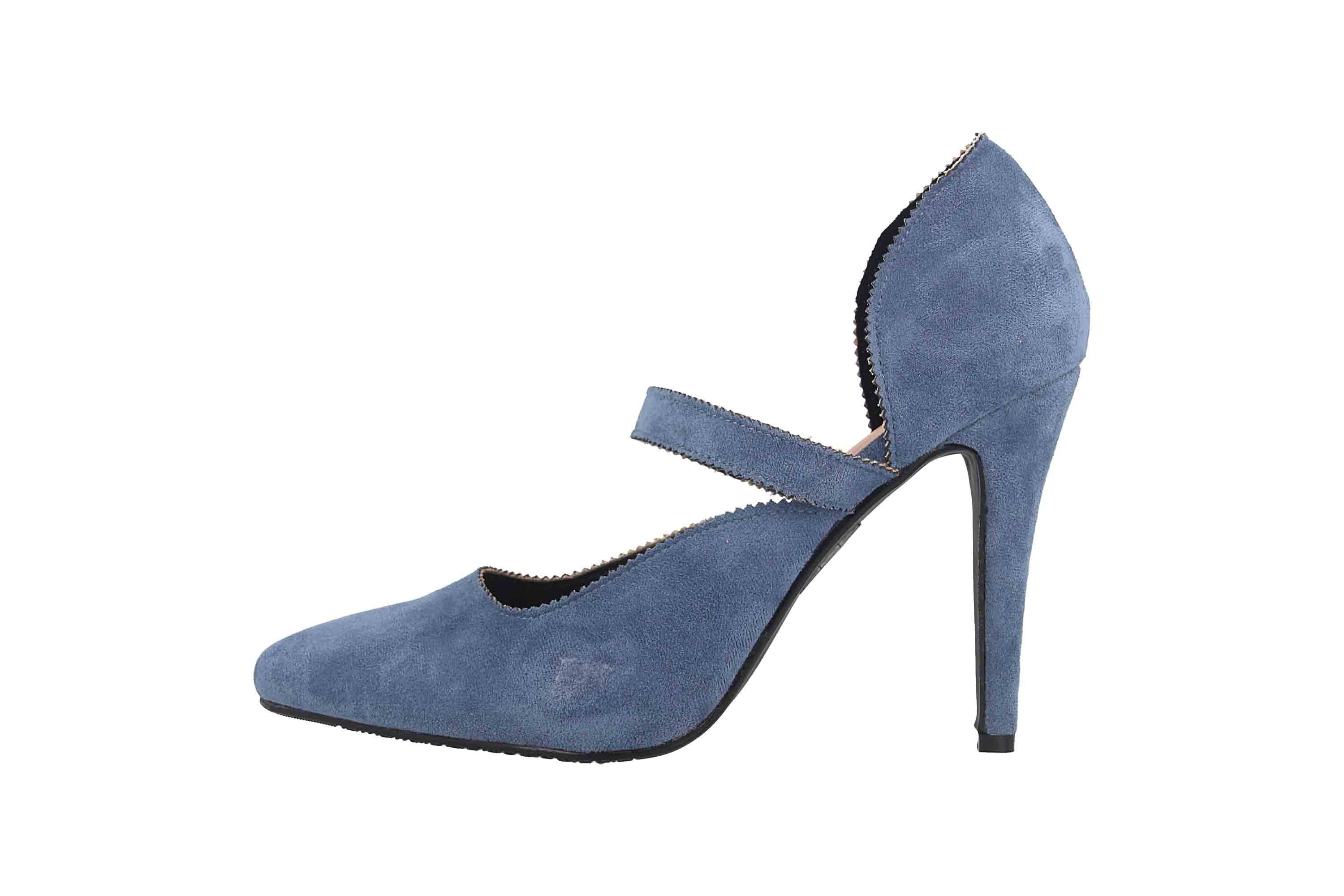 Andres Machado AM5533 Ante Azul Pumps