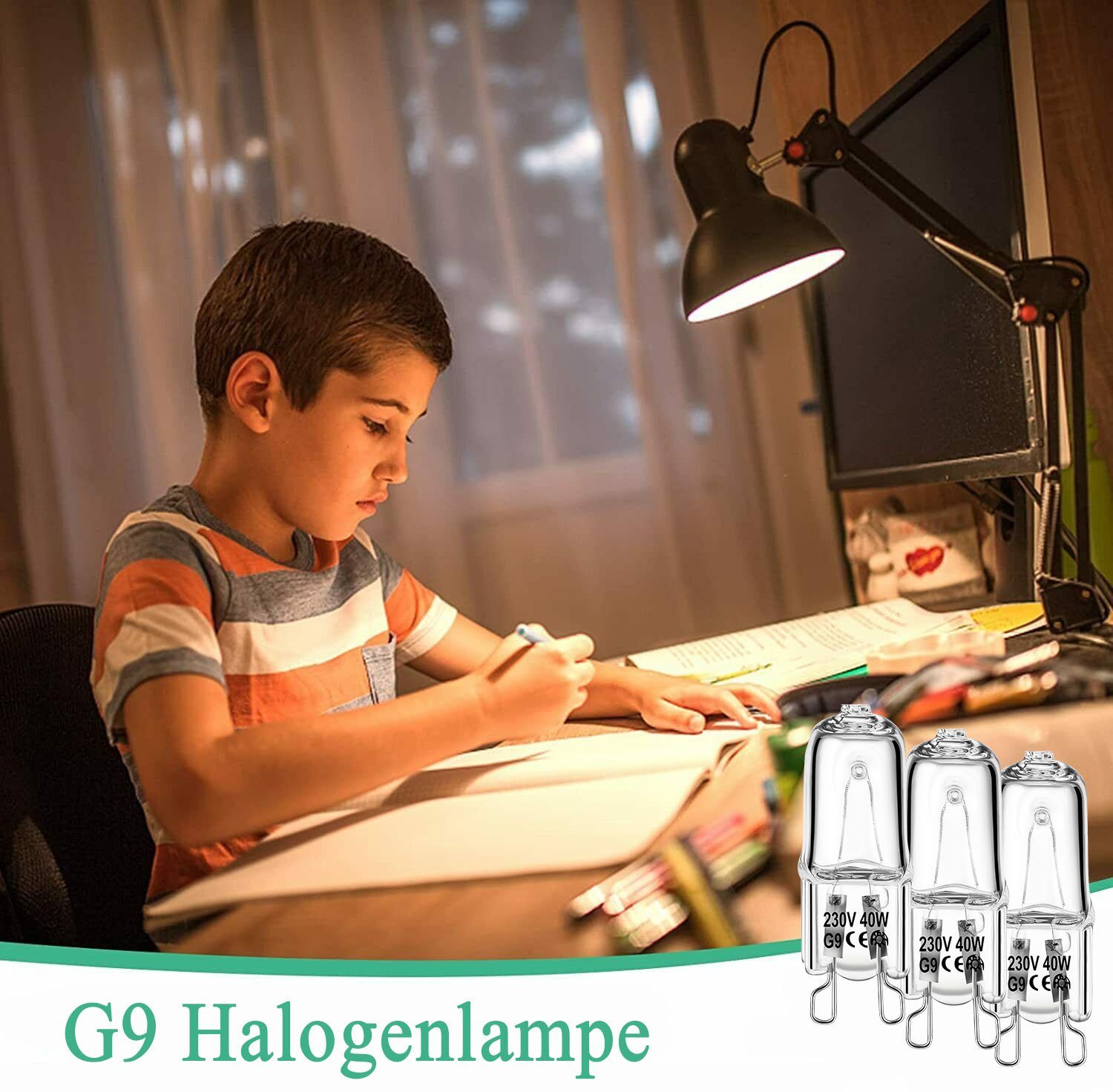 60W Watt, Standardsockel, Warmweiße, LED 2700K, Glühbirnen 40W wechselbar, 25W Halogenlampe Flutlichtstrahler Halogen 230V oyajia AC Nicht G9 10x G9 Dimmbar G9