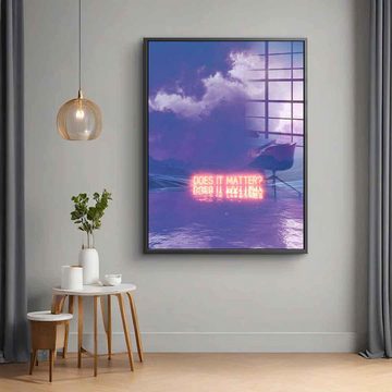 DOTCOMCANVAS® Acrylglasbild Does It Matter - Acrylglas, Acrylglasbild violett lila KI AI generiert digitale Kunst Wandbild