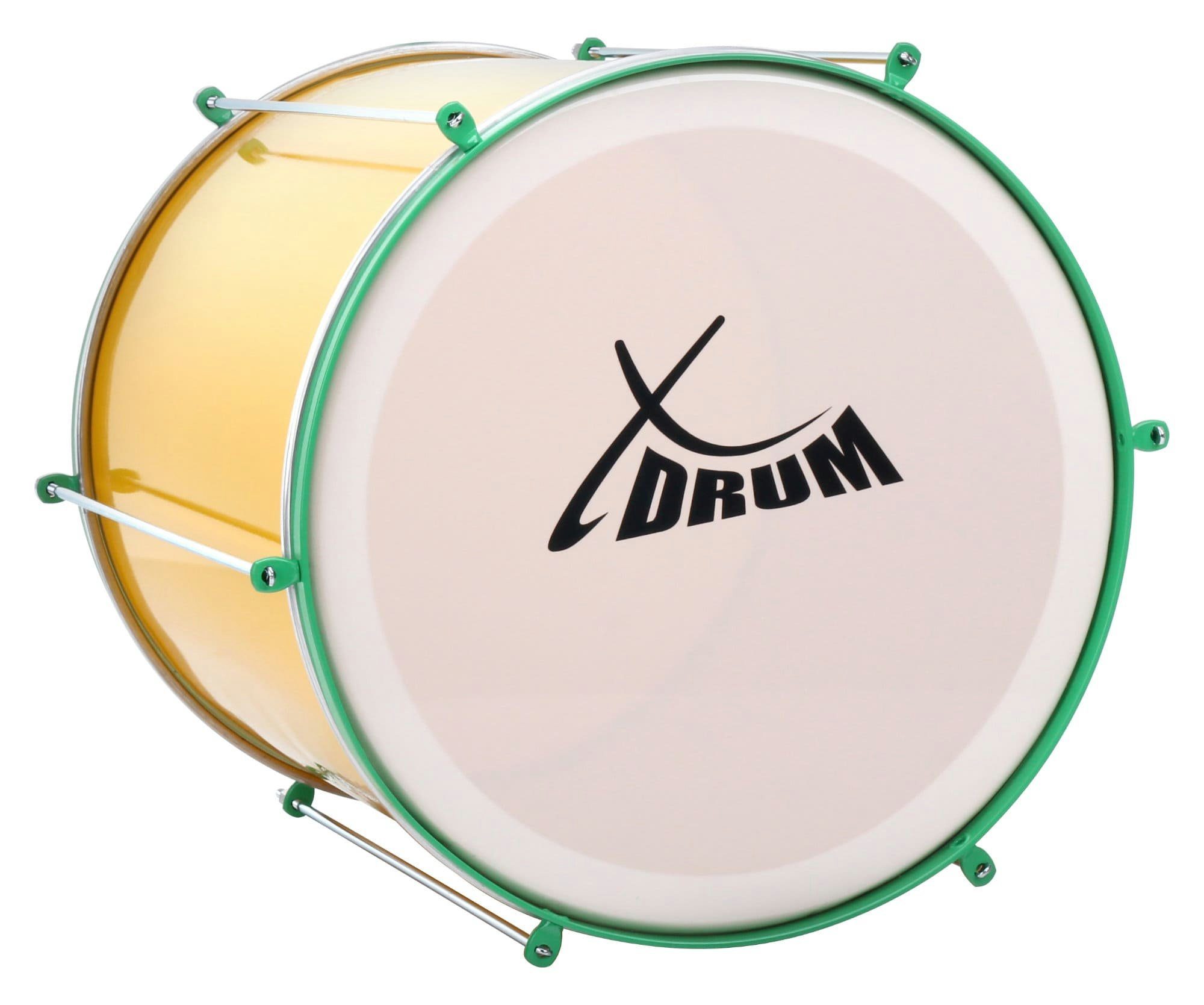 XDrum Trommel SSD 16 Zoll Surdo Samba Fußballtrommel, Brasilianische Basstrommel mit Kessel aus Aluminium