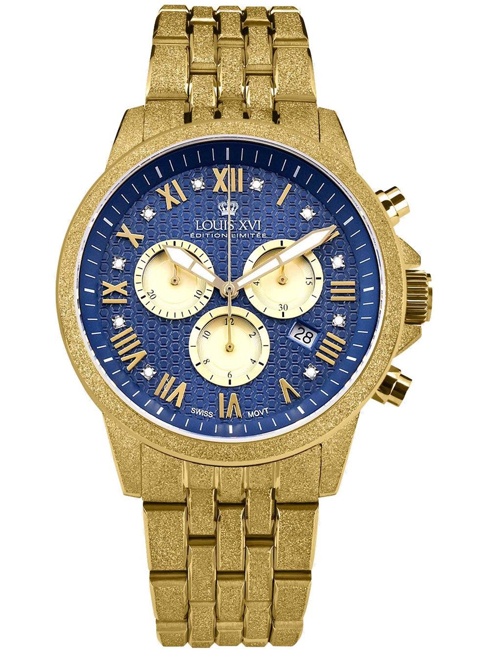 LOUIS XVI Quarzuhr Louis XVI LXVI3602 Herrenuhr Aramis Frosted 2.0 Diamond 43mm 5ATM Louis XVI LXVI3602 Herrenuhr Aramis Frosted 2.0 Diamond 43mm 5ATM