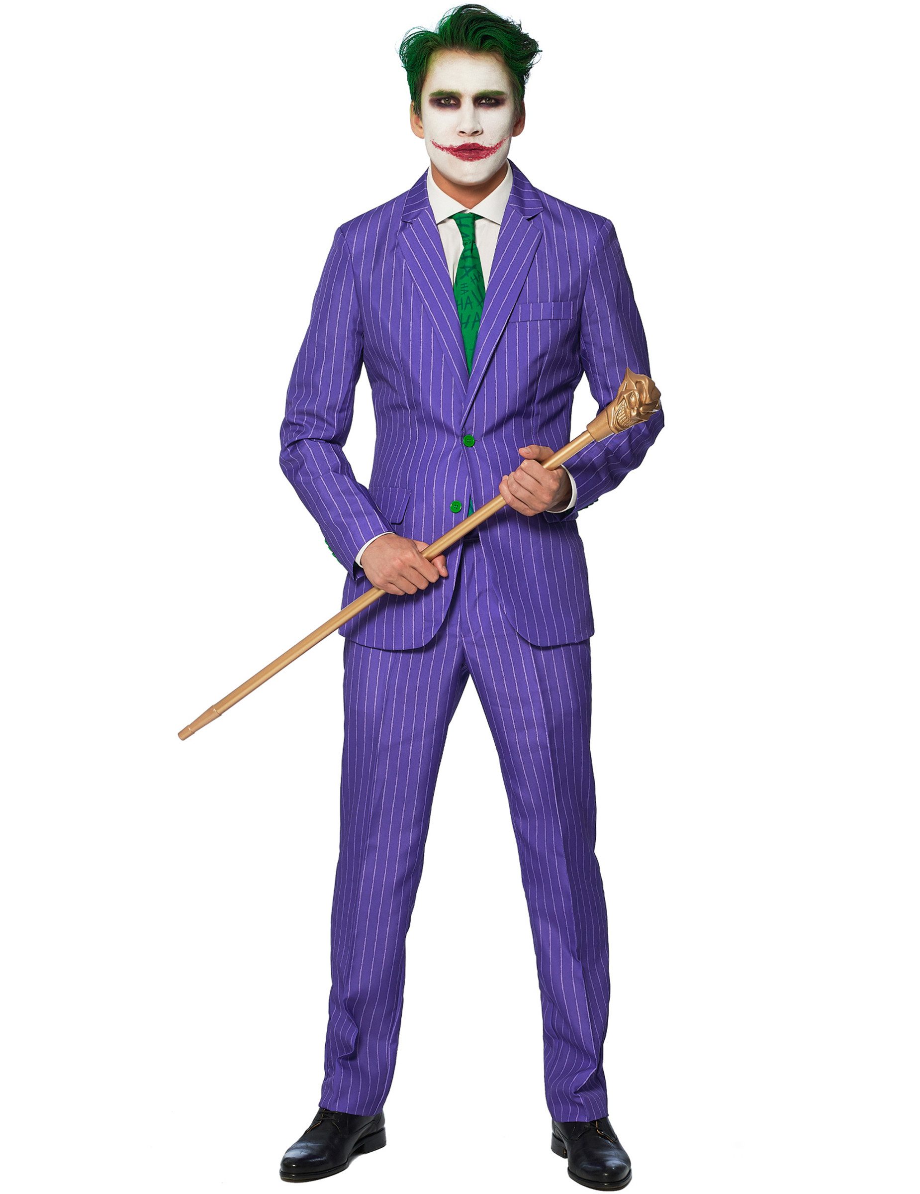 Opposuits Kostüm Mr. Joker-Herrenanzug Suitmeister violett-grün