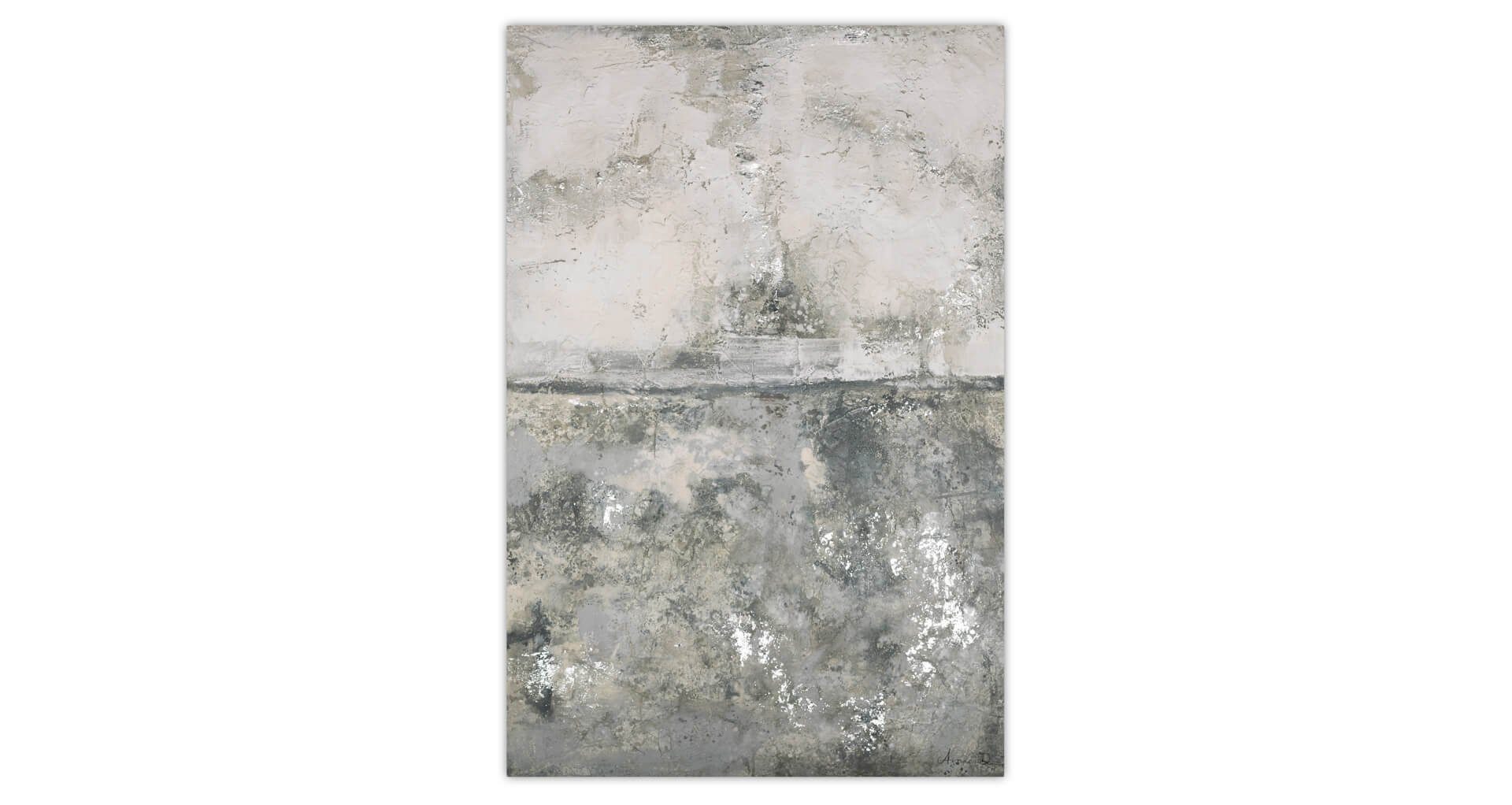 KUNSTLOFT Gemälde Wintry Weather cm, Wandbild Wohnzimmer 100% 80x120 Leinwandbild HANDGEMALT