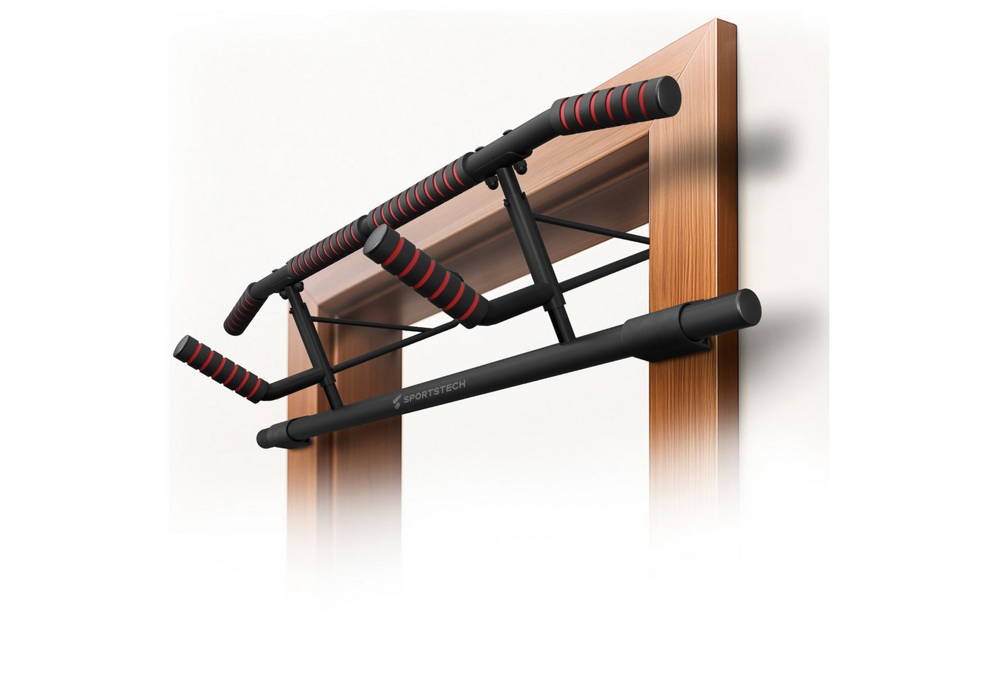 Sportstech Klimmzugstange Pullmate, Ohne Schrauben, bis 200 kg belastbar, Klappbar und verstaubar