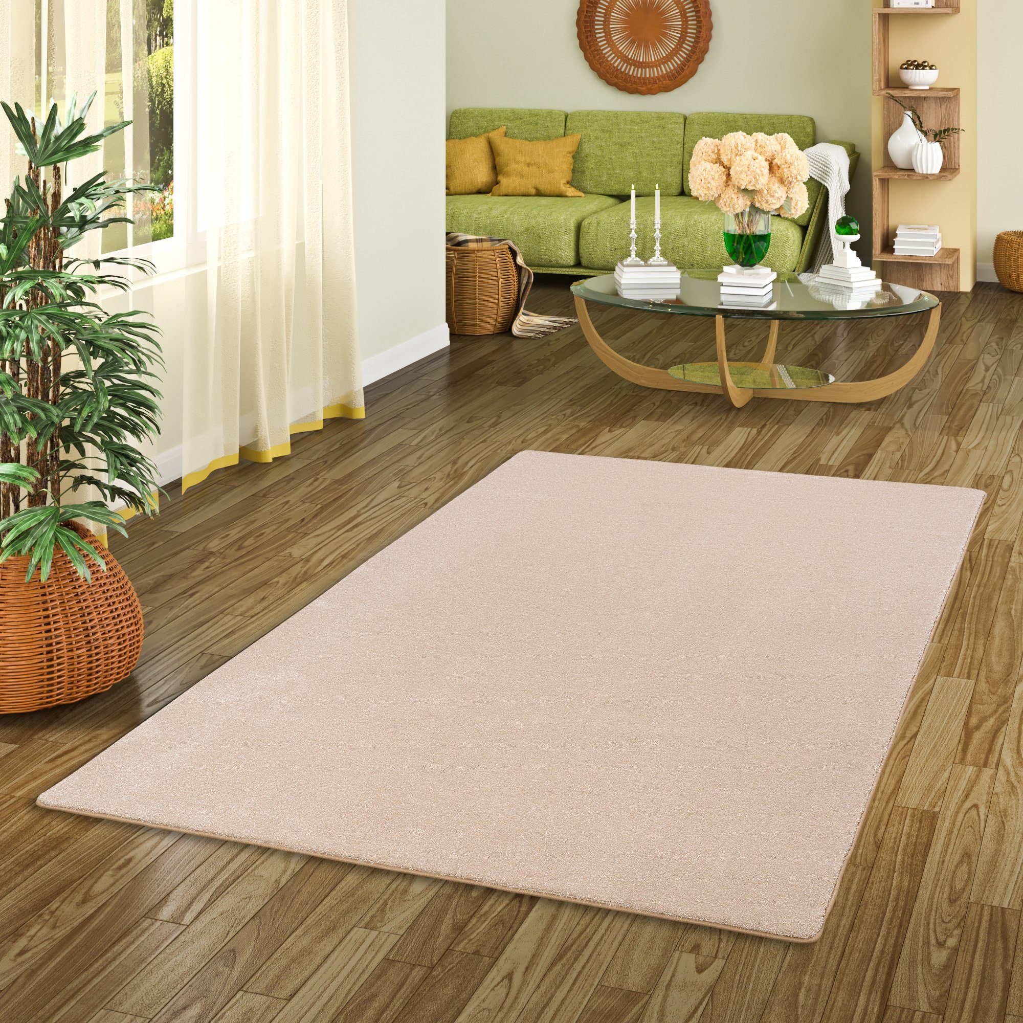 Snapstyle Hochflor-Teppich Hochflor Luxus Velours Teppich Touch, Rechteckig, Höhe: 21 mm
