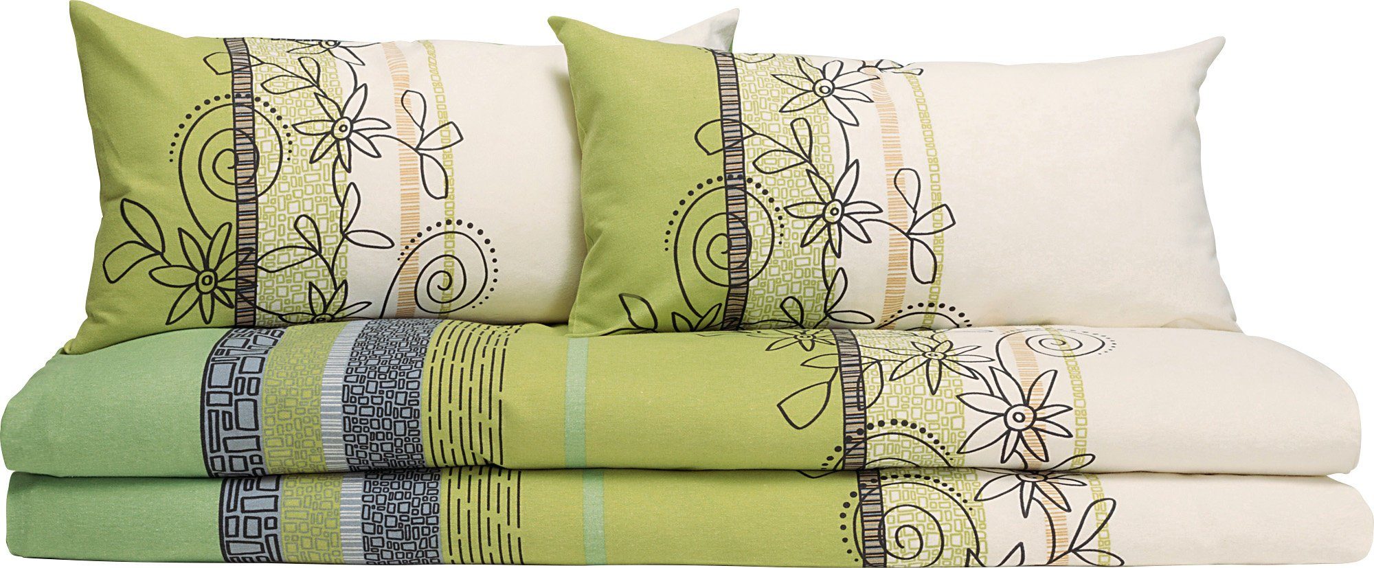 Erwin Müller Bettwäsche Bettwäsche Sparpaket 4-teilig, Biber, Streifen