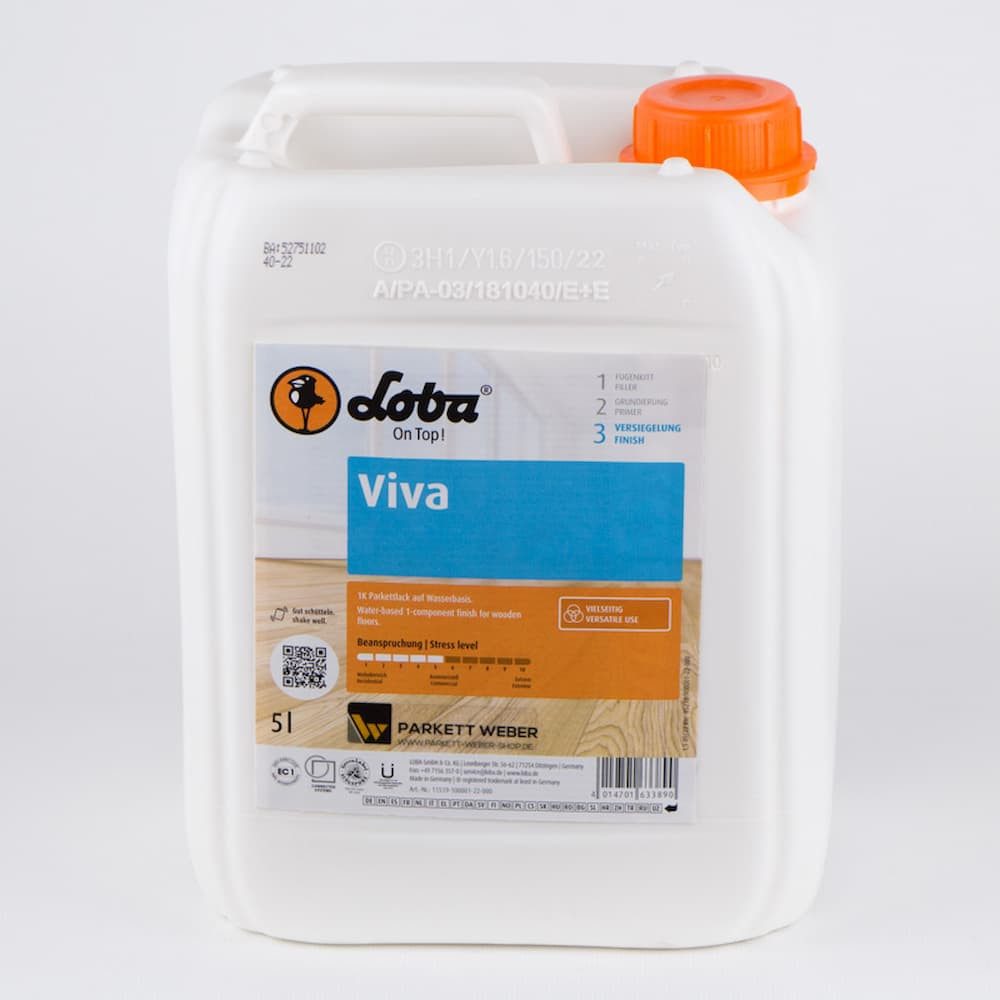 Loba Treppen- und Parkettlack Loba Viva Parkettlack halbmatt 5 Liter