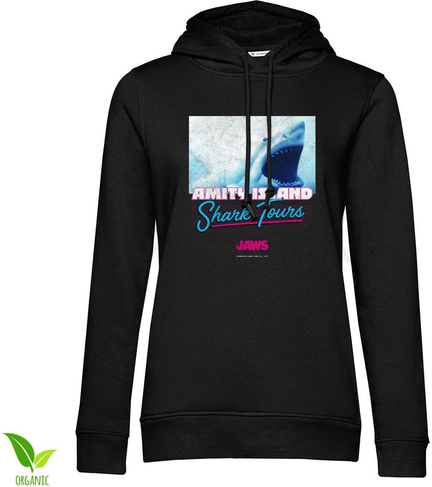 Jaws Hoodie Jaws - Amity Island Shark Tours Girly Hoodie