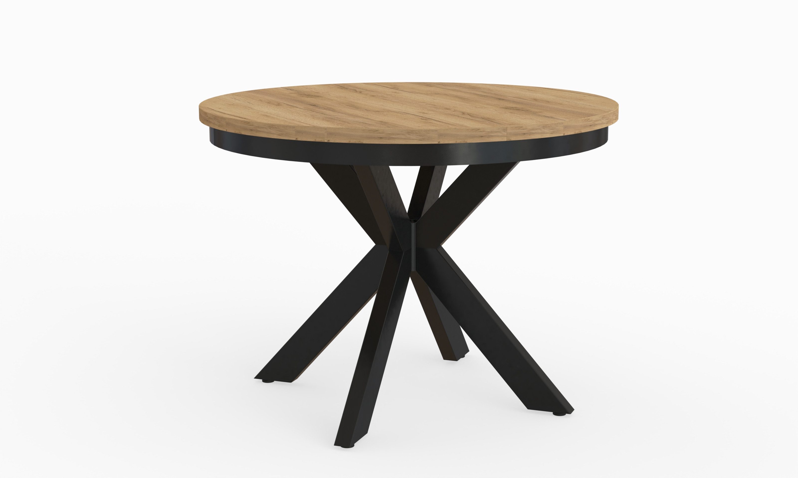 Design Möbel Wohnzimmertisch COMO-N – Runder ausziehbarer Esstisch 100/180 cm oder 120/200 cm