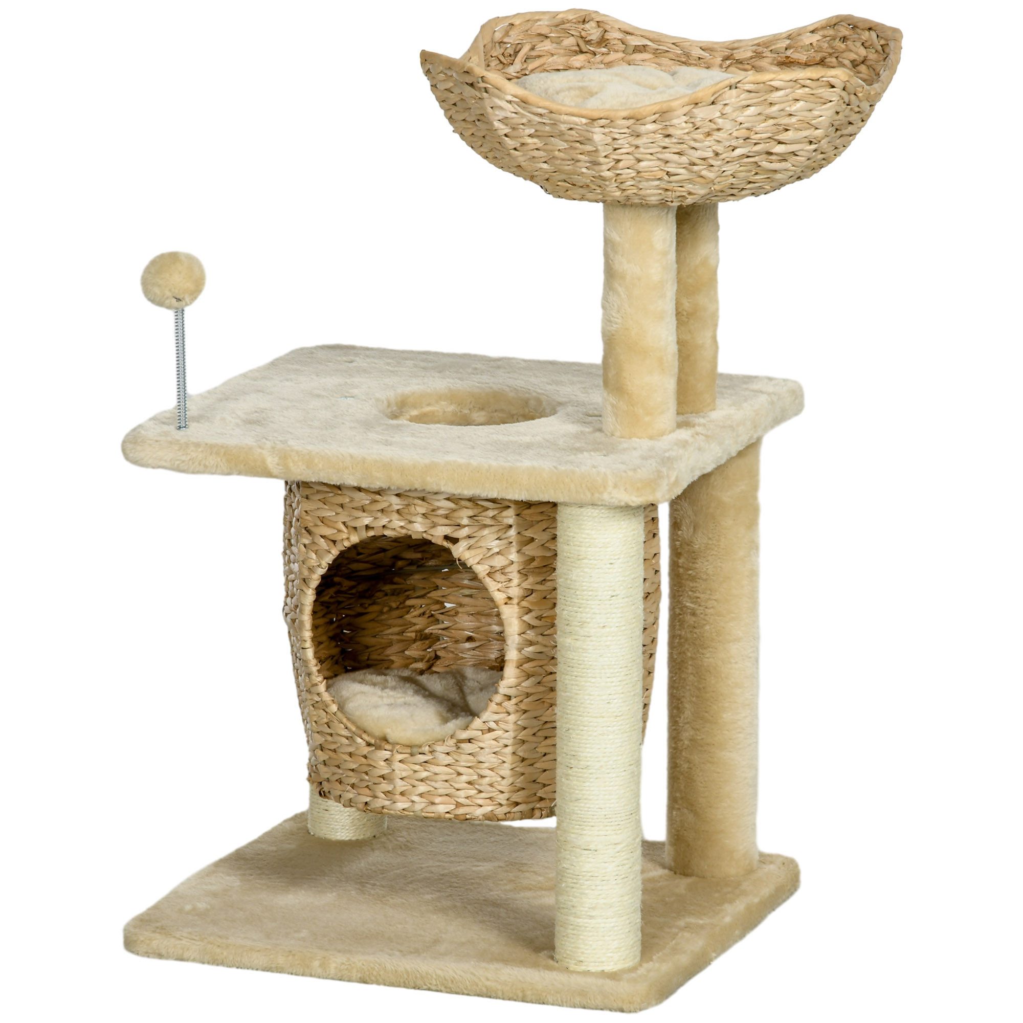 Ersatz-Kratzsäule Für Katzenbaum – 9x30 Cm Aus Massivem Kiefernholz Mit Sisal, Inkl. Schrauben