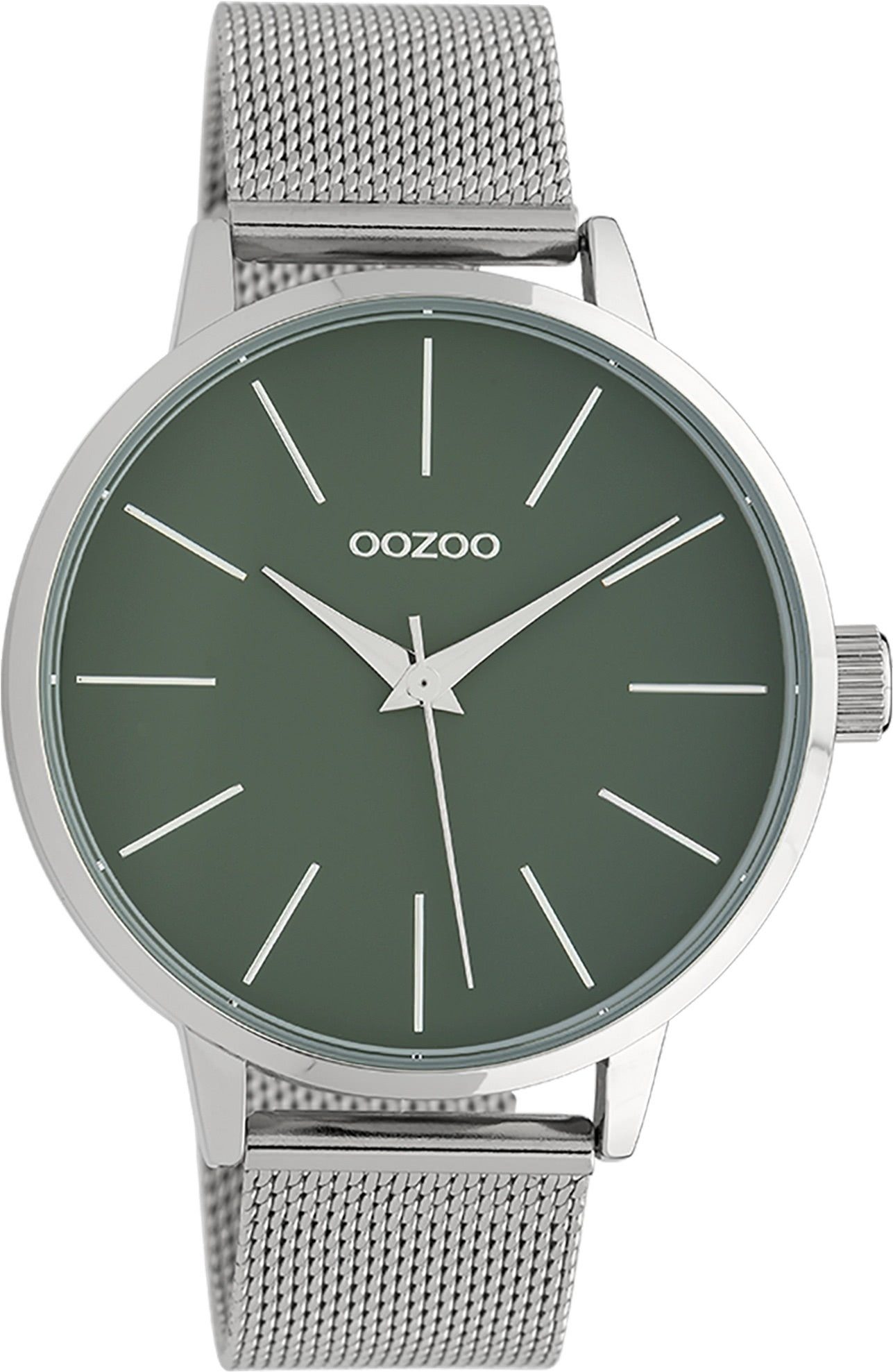 OOZOO Quarzuhr Oozoo Damen Armbanduhr Timepieces Analog, (Analoguhr), Damenuhr rund, groß (ca. 45mm) Metallarmband, Fashion-Style