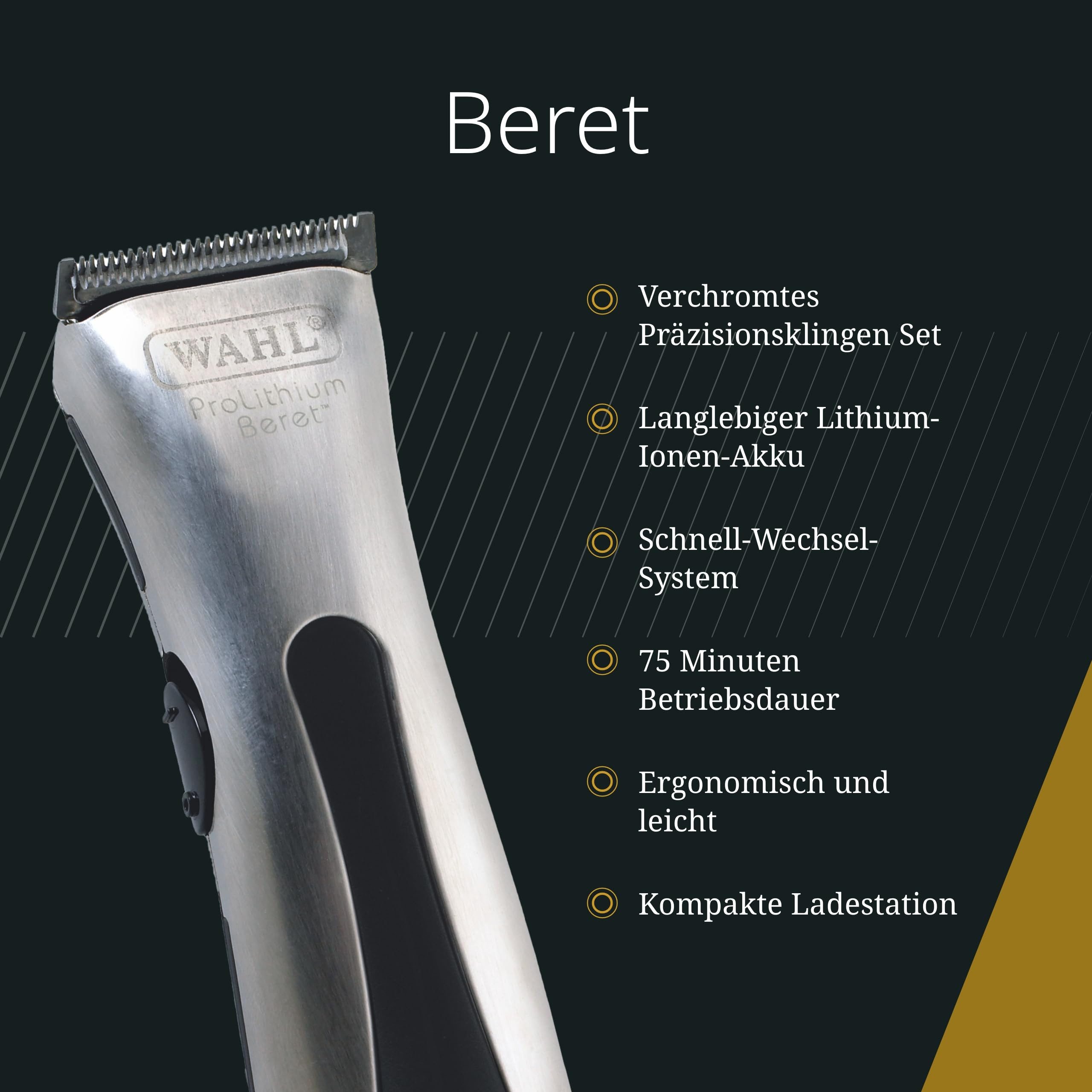 WAHL GmbH Haarschneider Wahl Beret - Netz-/Kabelloser Konturen-Haarschneider.