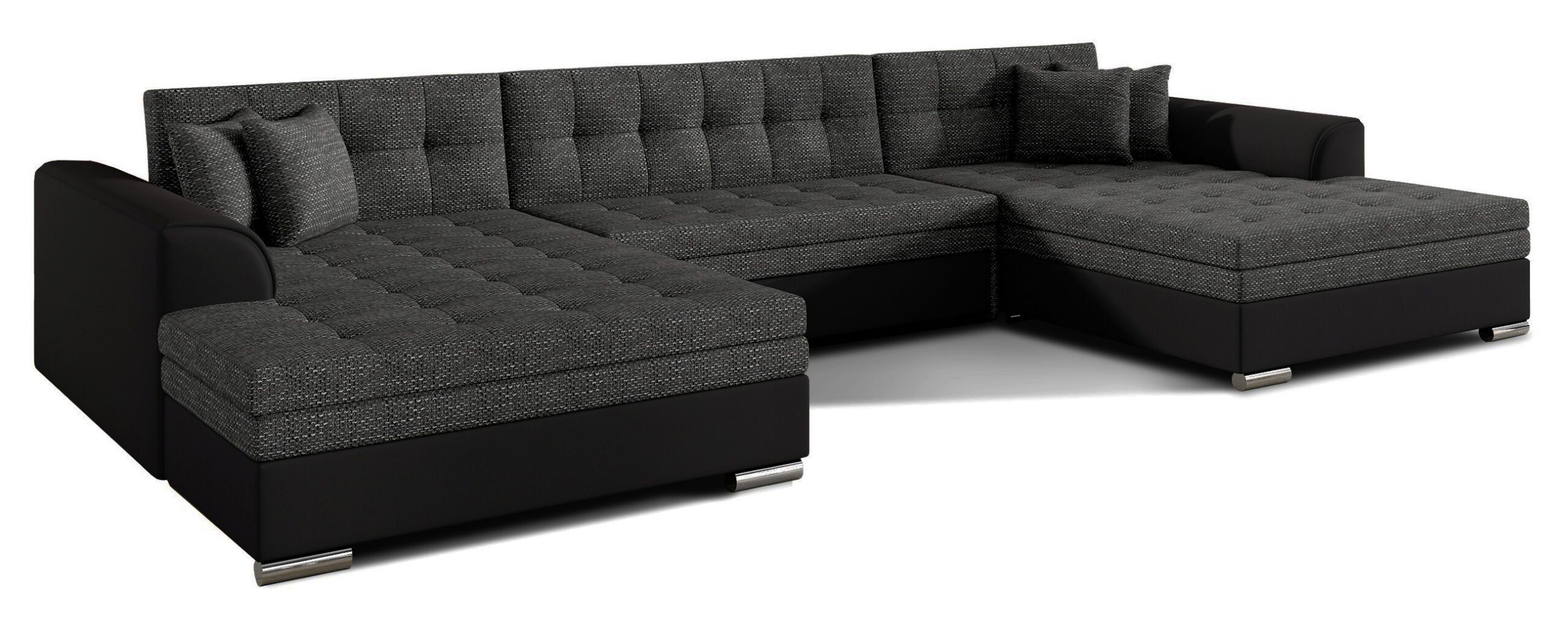 MOEBLO Wohnlandschaft VITI, Couch für Wohnzimmer, Schlafsofa Sofagarnitur Sofa Eckcouch U-Form Wohnlandschaft, mit Schlaffunktion