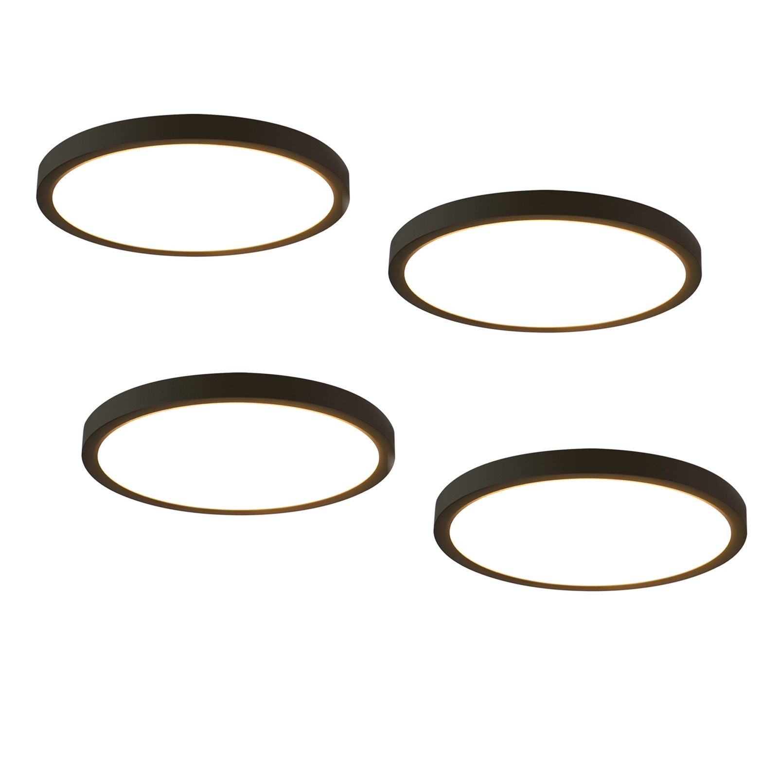 ZMH LED Deckenleuchte Wohnzimmer Ø18/27 Modern Küchenlampe Flur Schlafzimmer, Augenschutz, Einfache Installtion, LED fest integriert, Warmweiß, 15W, 3000K, warmweiß, 18×18×2,4cm, kompakt