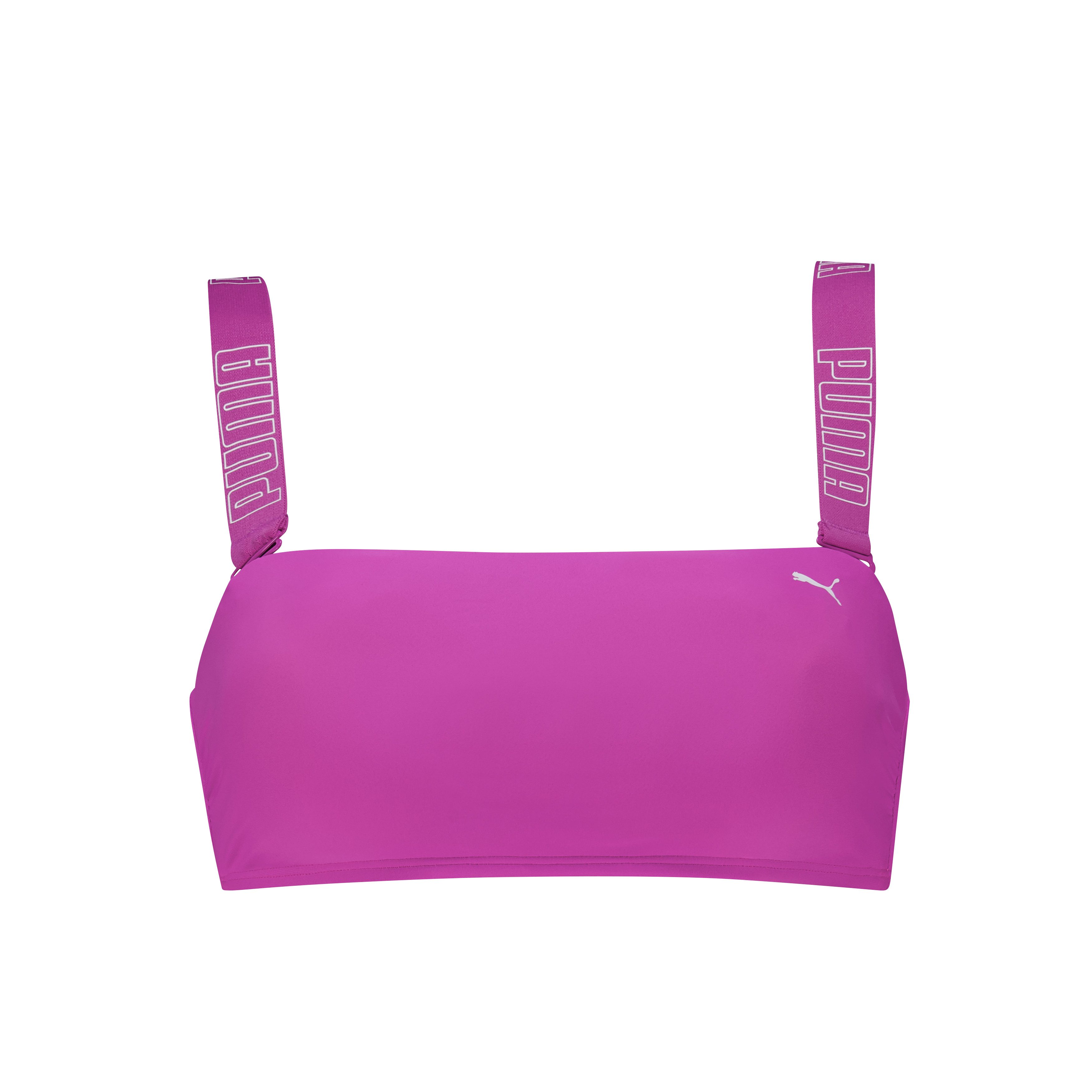 PUMA Bandeau-Bikini-Top PUMA SWIM WOMEN BANDEAU TOP, breite, verstellbare Träger mit Logoschriftzug