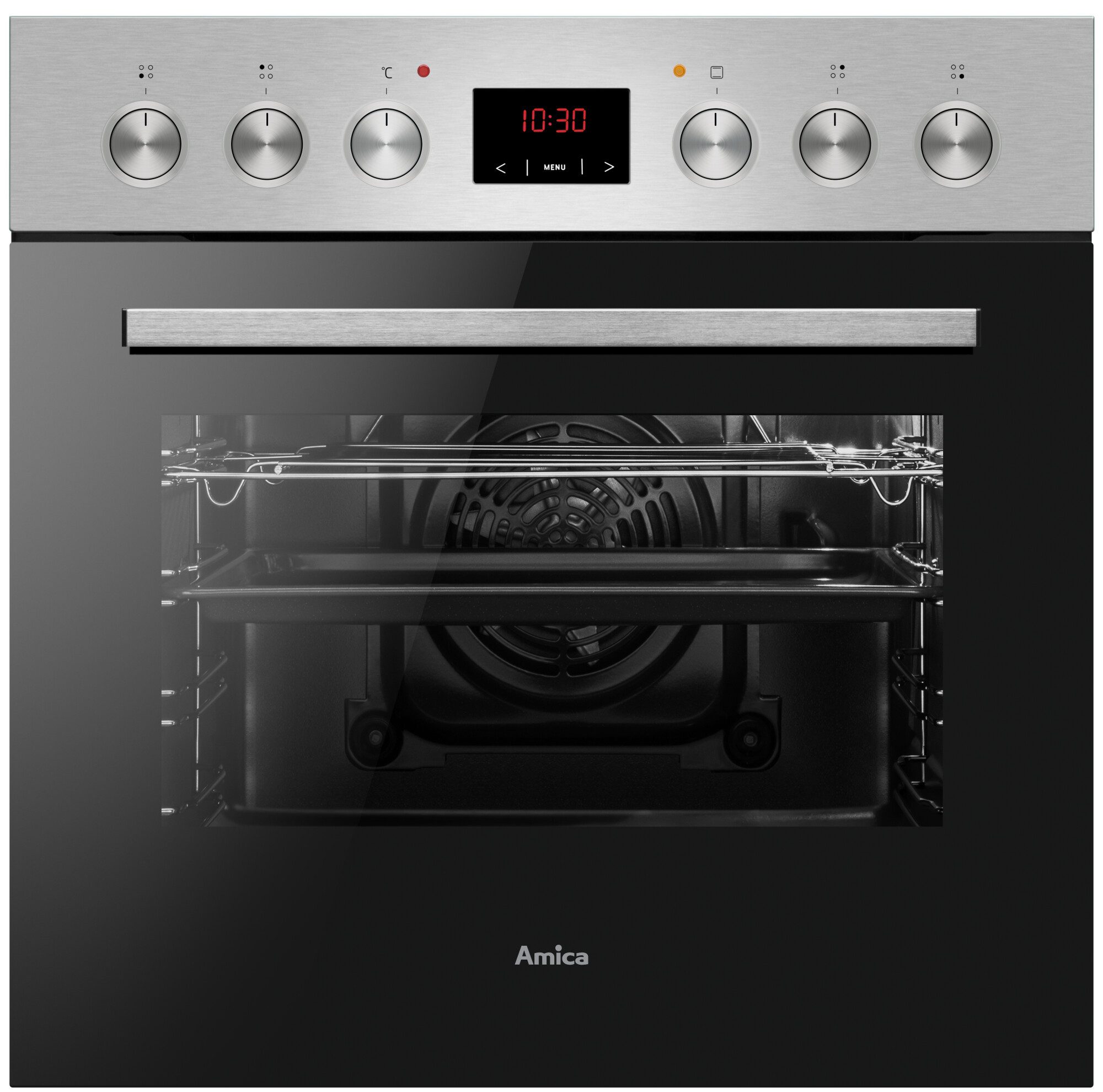 Amica Induktions Herd-Set EHI 935 611 E, mit Teleskopauszug nachrüstbar, Simple Steam Reinigungsfunktion, Komfortables Kochen und Backen mit übersichtlicher Handhabung