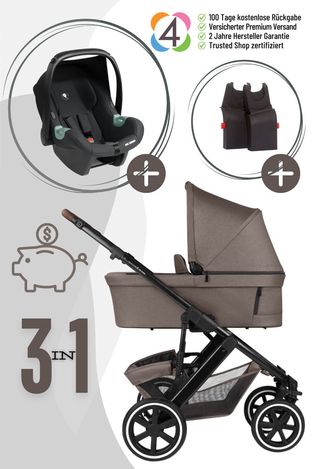 Kombi-Kinderwagen Salsa 5 Air 3in1 Aktion inkl. Tulip Babyschale und Adapter