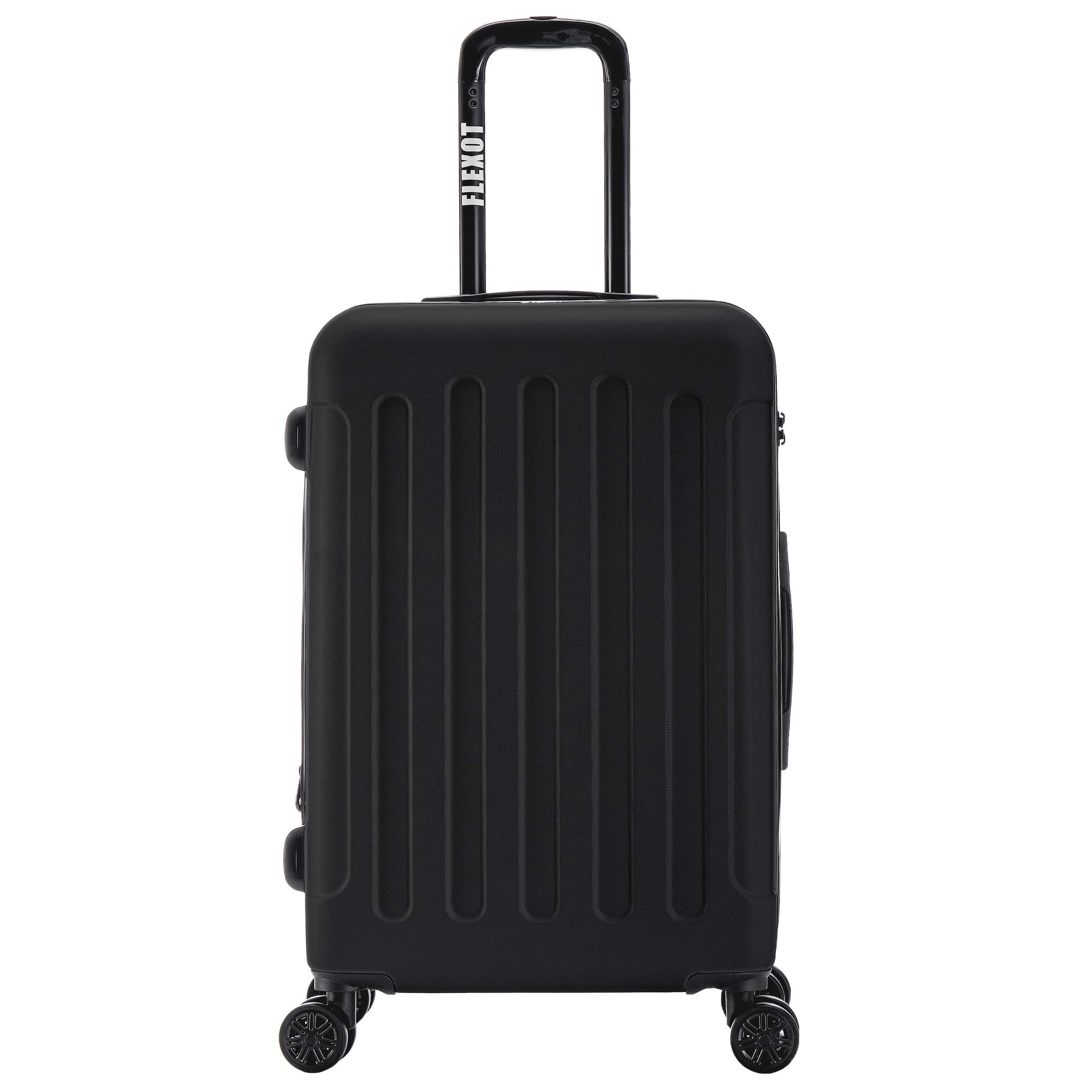 Flexot Hartschalen-Trolley F-3045 (Gr. M, L, XL) – Kofferset – ABS-Hartschale, 4 Rollen, Robuster und moderner Koffer mit vier 360° Rollen und Zahlenschloss