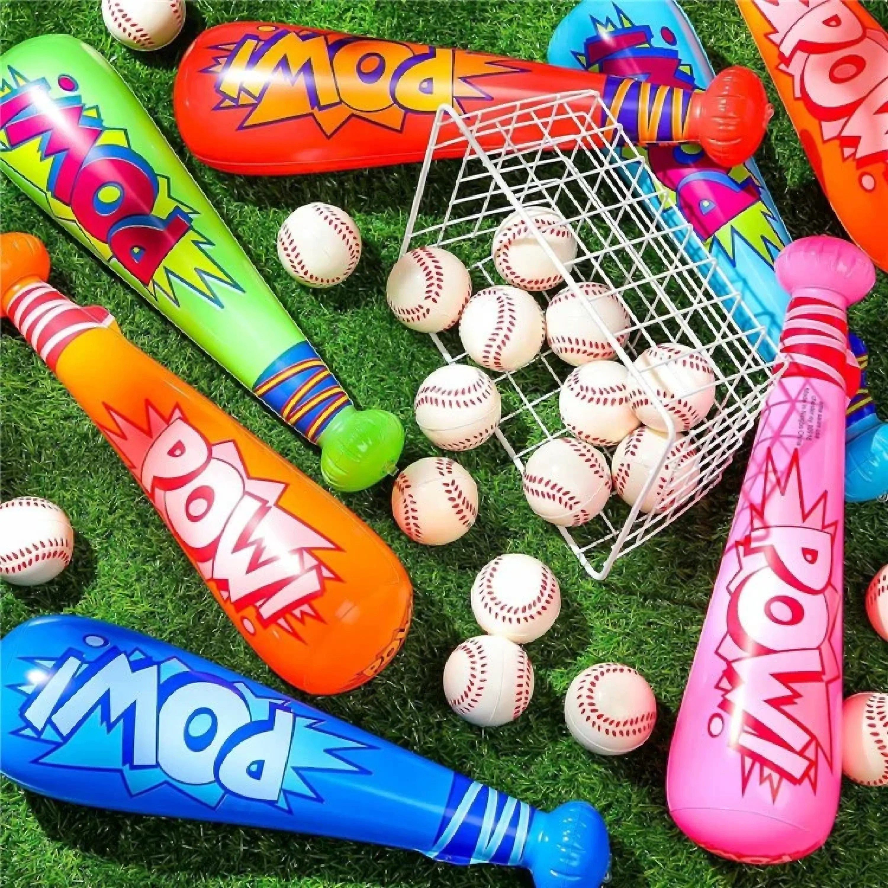 Sport-Knight® Wasserball Baseballschläger aufblasbar, buntes Spielzeug für Party & Karneval