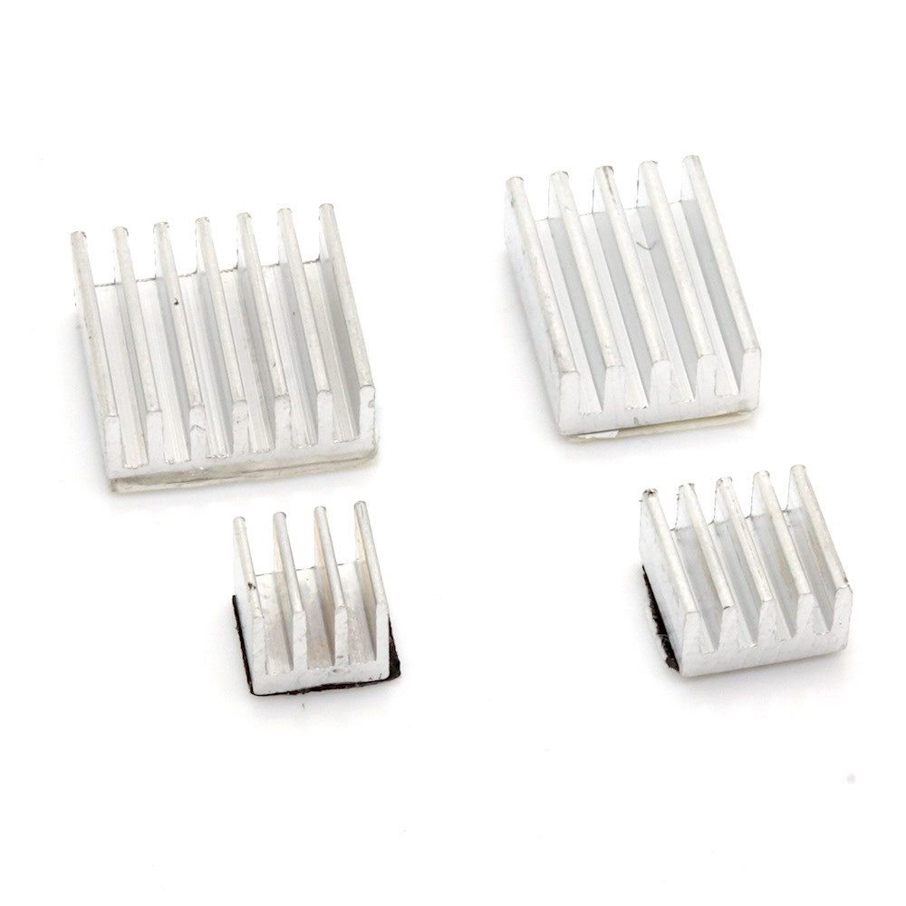 Computer-Kühler BerryBase 4-teiliges Kühlkörper Set für Raspberry Pi 4, Aluminium