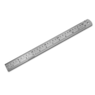 STAHLWERK Lineal Hochwertiges Edelstahl-Lineal / Stahlmaßstab, Länge 300 mm, geeignet für den Einsatz in der Industrie, Handwerk