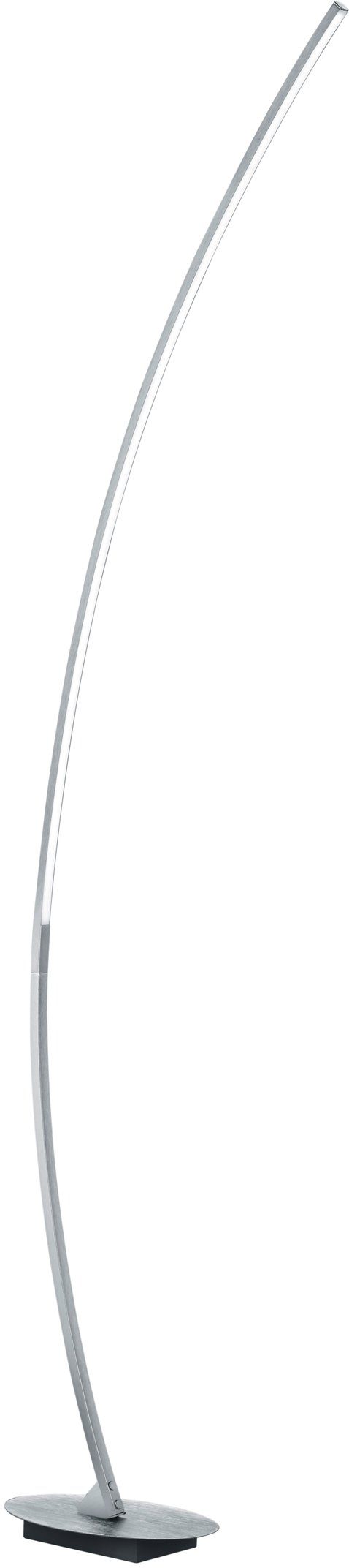 Reality Leuchten LED Stehlampe Solo, LED fest integriert, Warmweiß, LED Stehleuchte in Bogenform, mit Fussschalter, 1200 Lumen