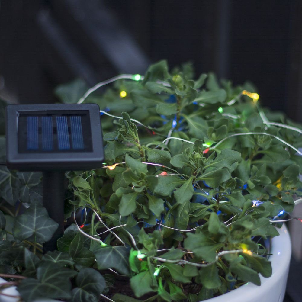 STAR TRADING Gartenleuchte »LED Solar Drahtlichterkette DewDrop 50 LEDs bunt«,  Gartenleuchten online kaufen | OTTO
