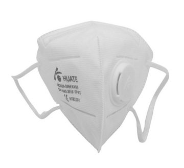 BURI Gesichtsmaske 1x Faltmaske mit Ventil Mundschutz FFP2 NR Schutzmaske