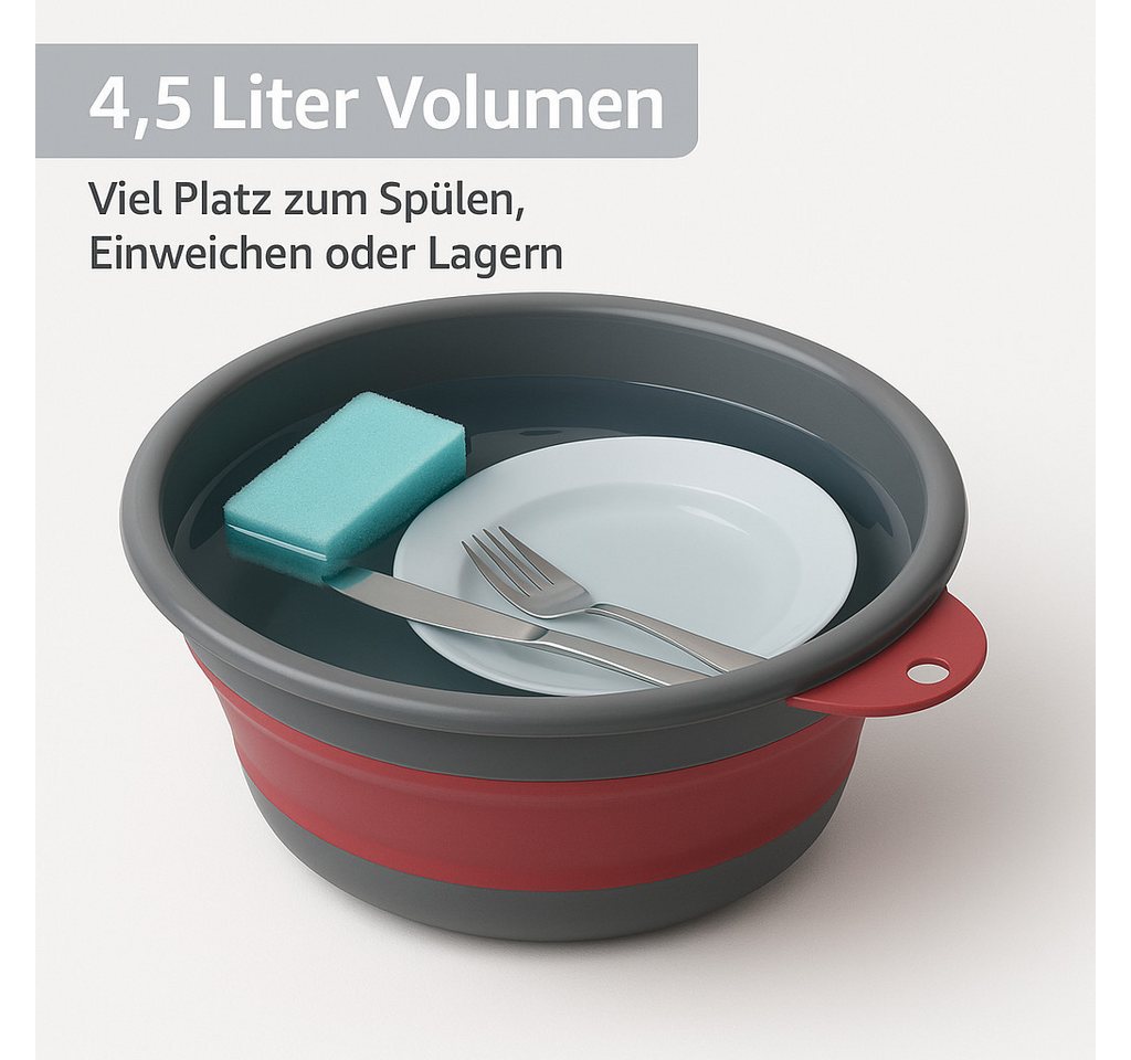 Thumbnail - Thiru Waschschüssel - faltbare Spülschüssel - 4,5L - platzsparend