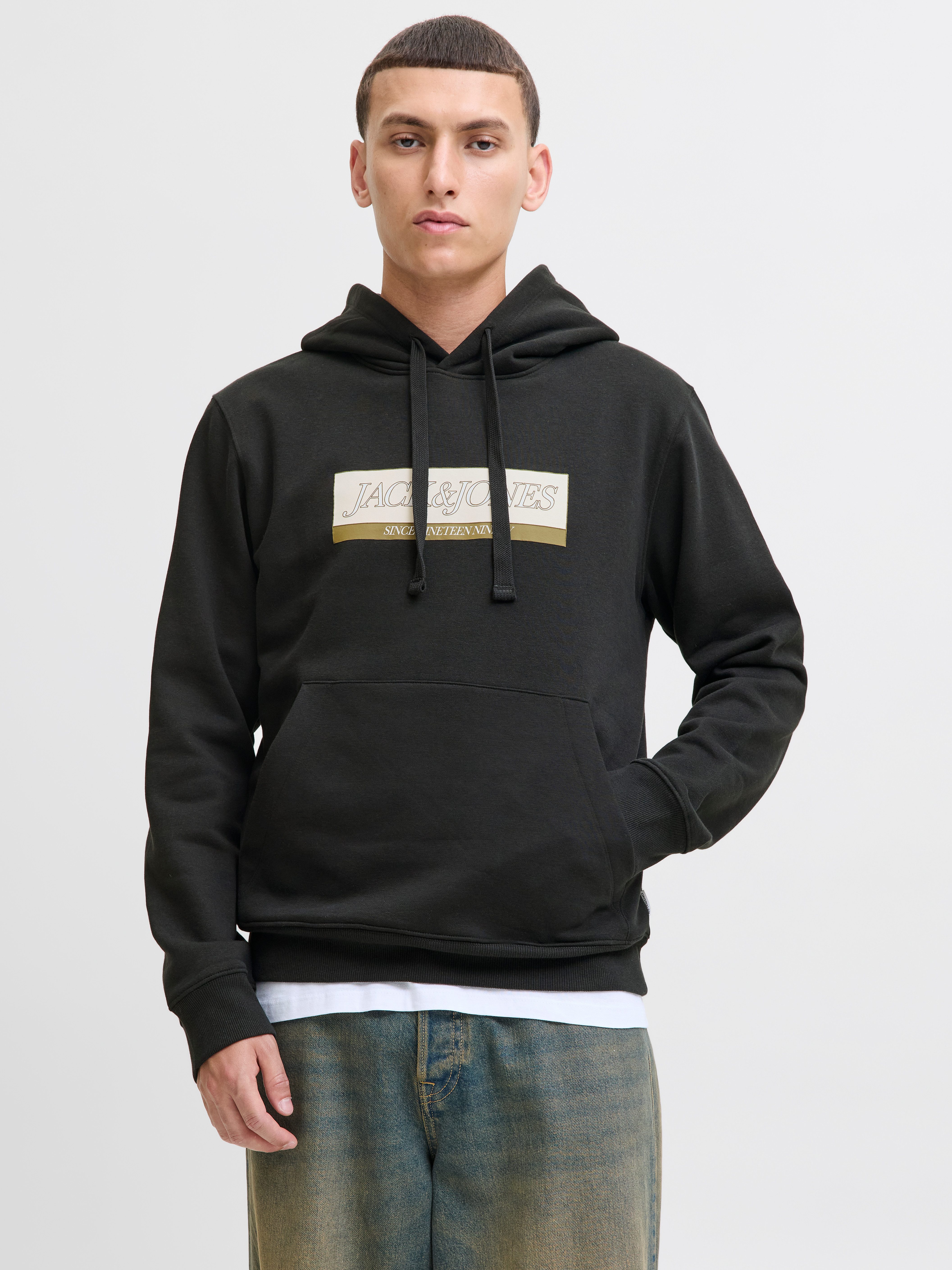 Jack & Jones Kapuzensweatshirt JORINWOOD BLOCK BRANDING SWEAT HOOD günstig online kaufen