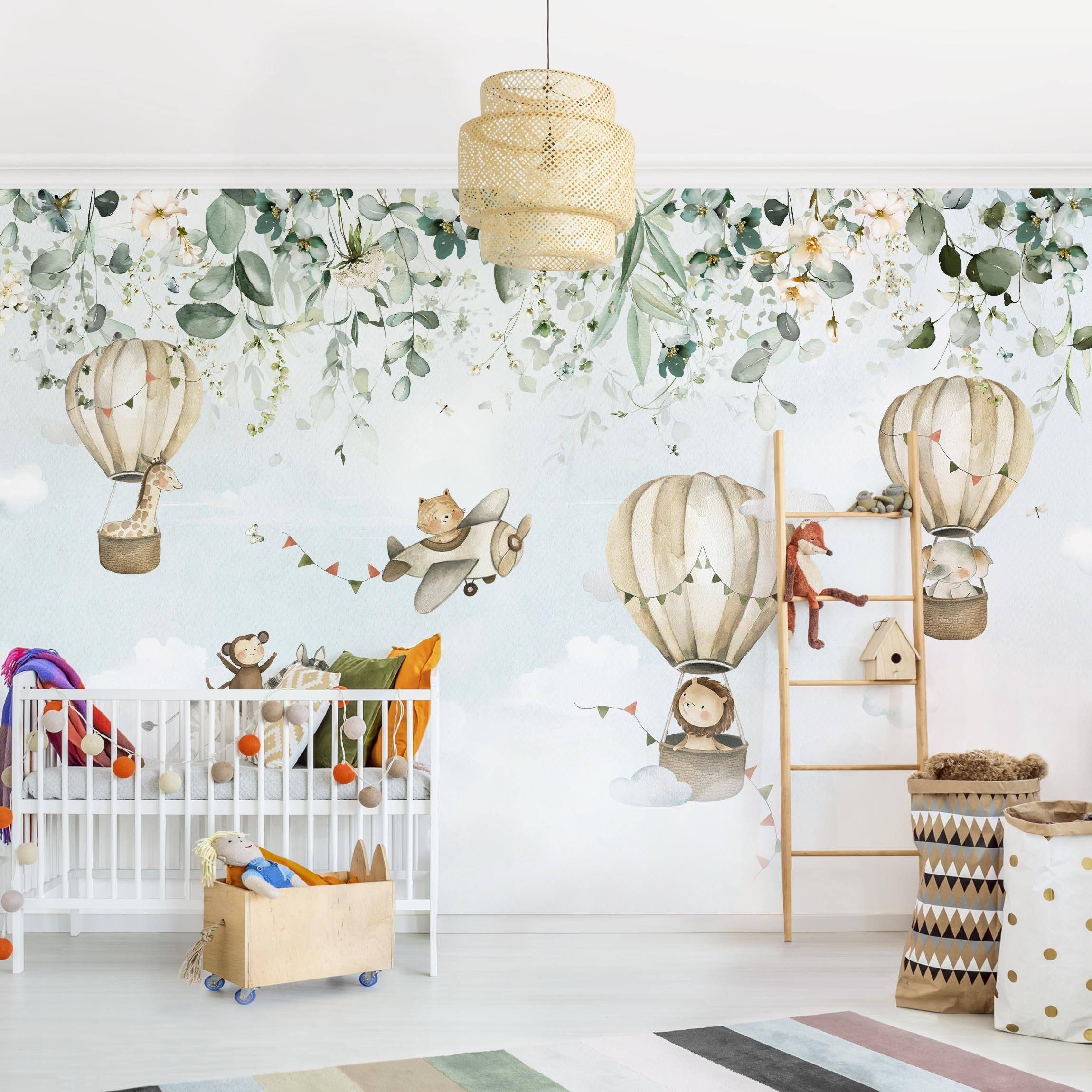 Bilderdepot24 Kindertapete Tropischer Flug Aquarell Kinder günstig online kaufen