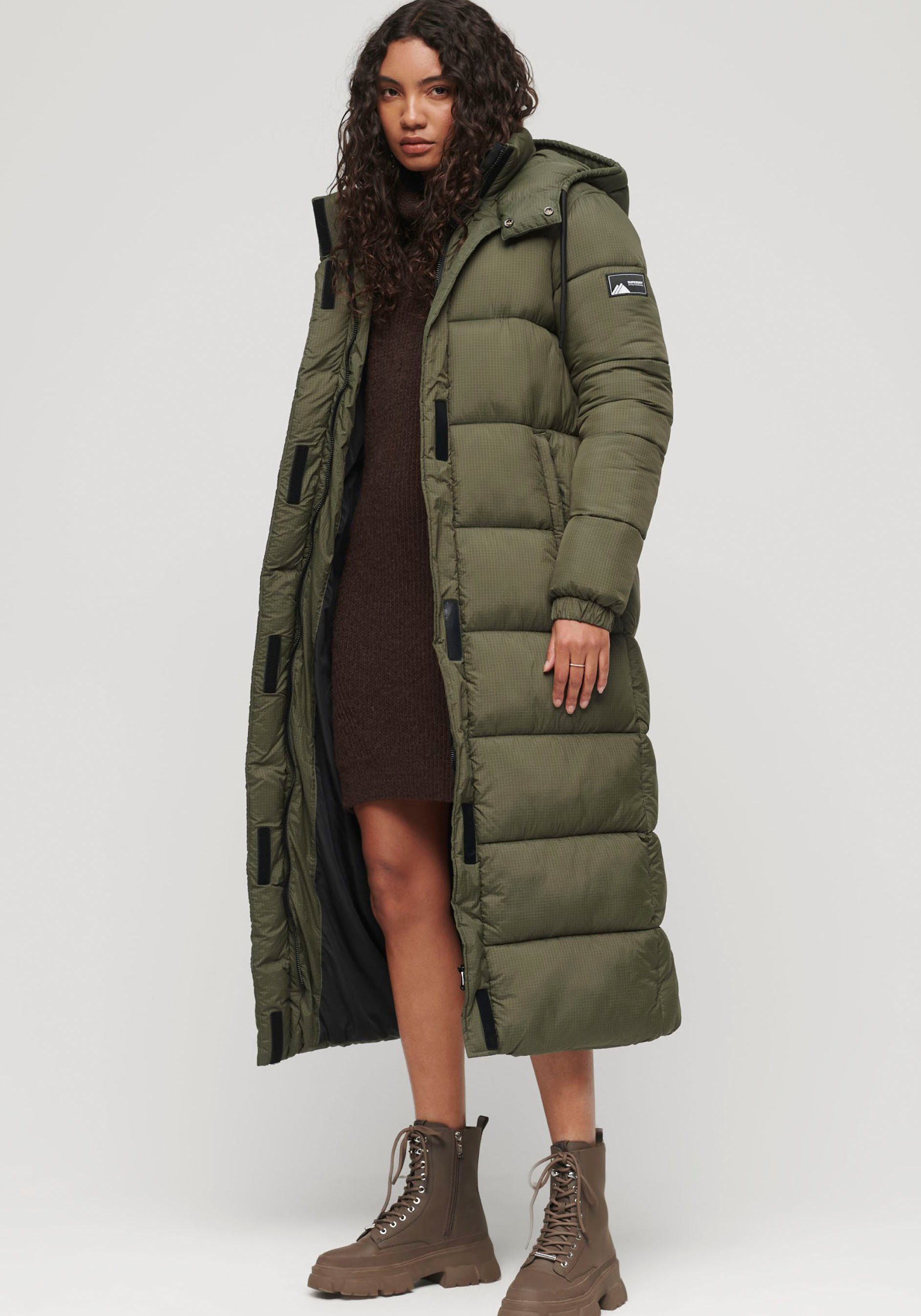 Superdry Steppjacke RIPSTOP LONGLINE PUFFER JACKET