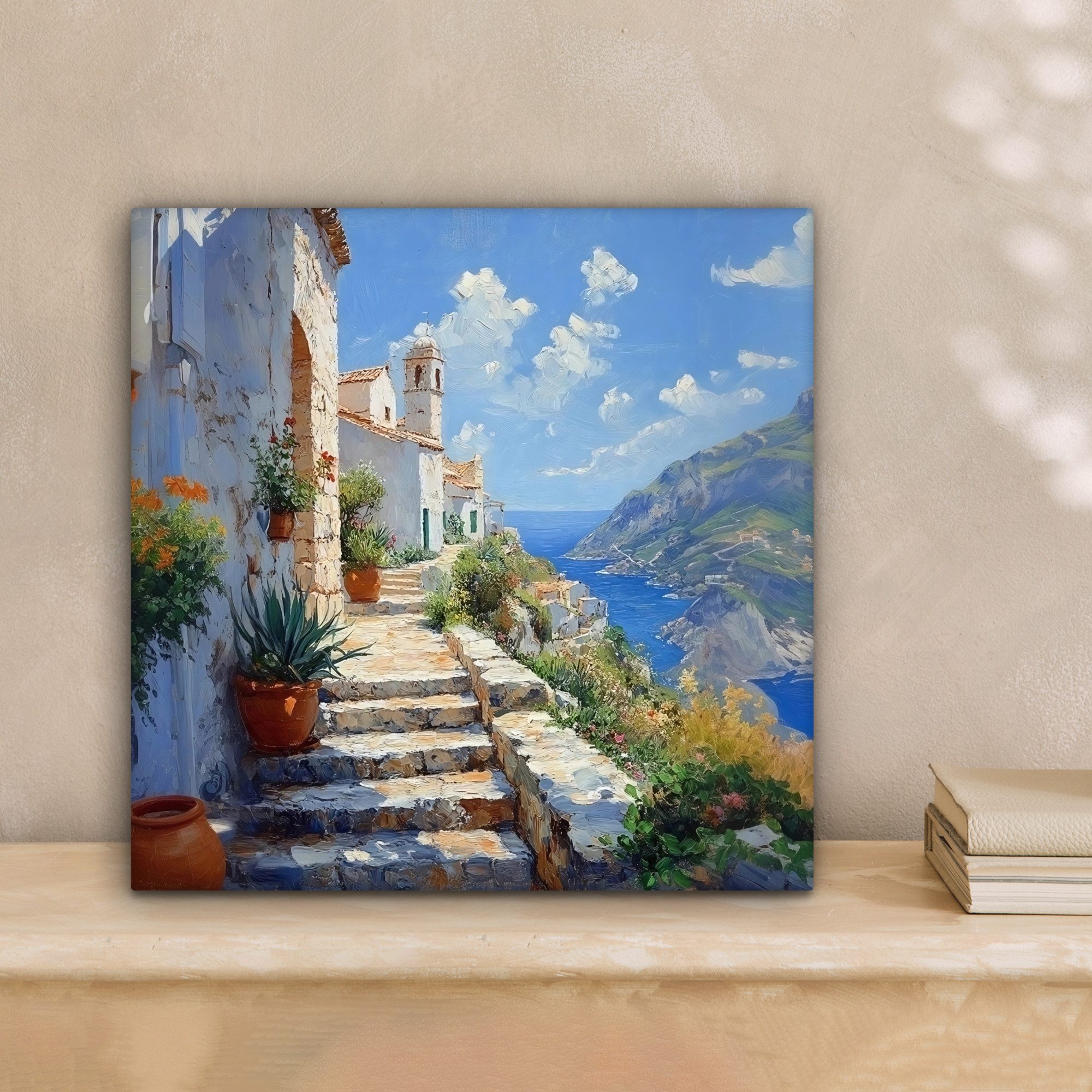 OneMillionCanvasses® Leinwandbild Treppe - Häuser - günstig online kaufen