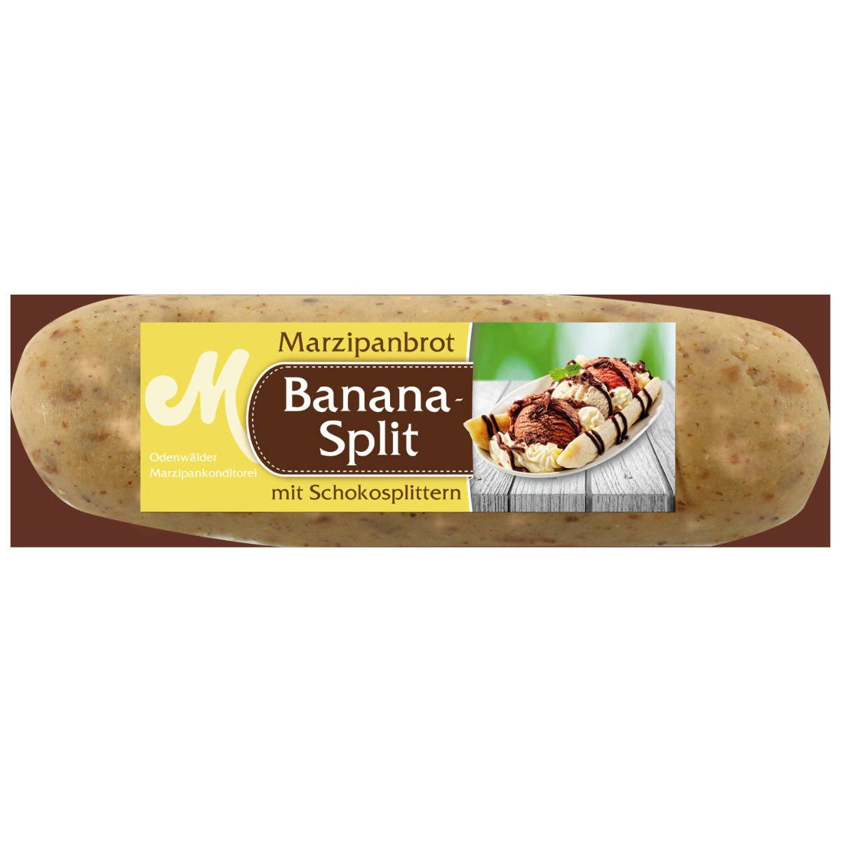 Odenwälder Marzipankonditorei Süßigkeit, Odenwälder Marzipan Brot Banana Split köstliches Edelmarzipan 95g