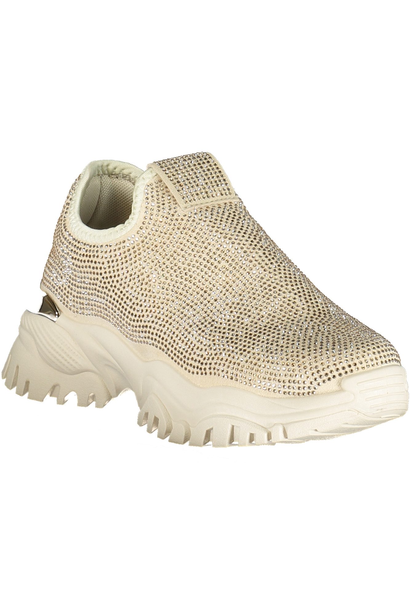 Laura Biagiotti Sneaker Bequeme Damensneaker beige mit Goldakzenten und