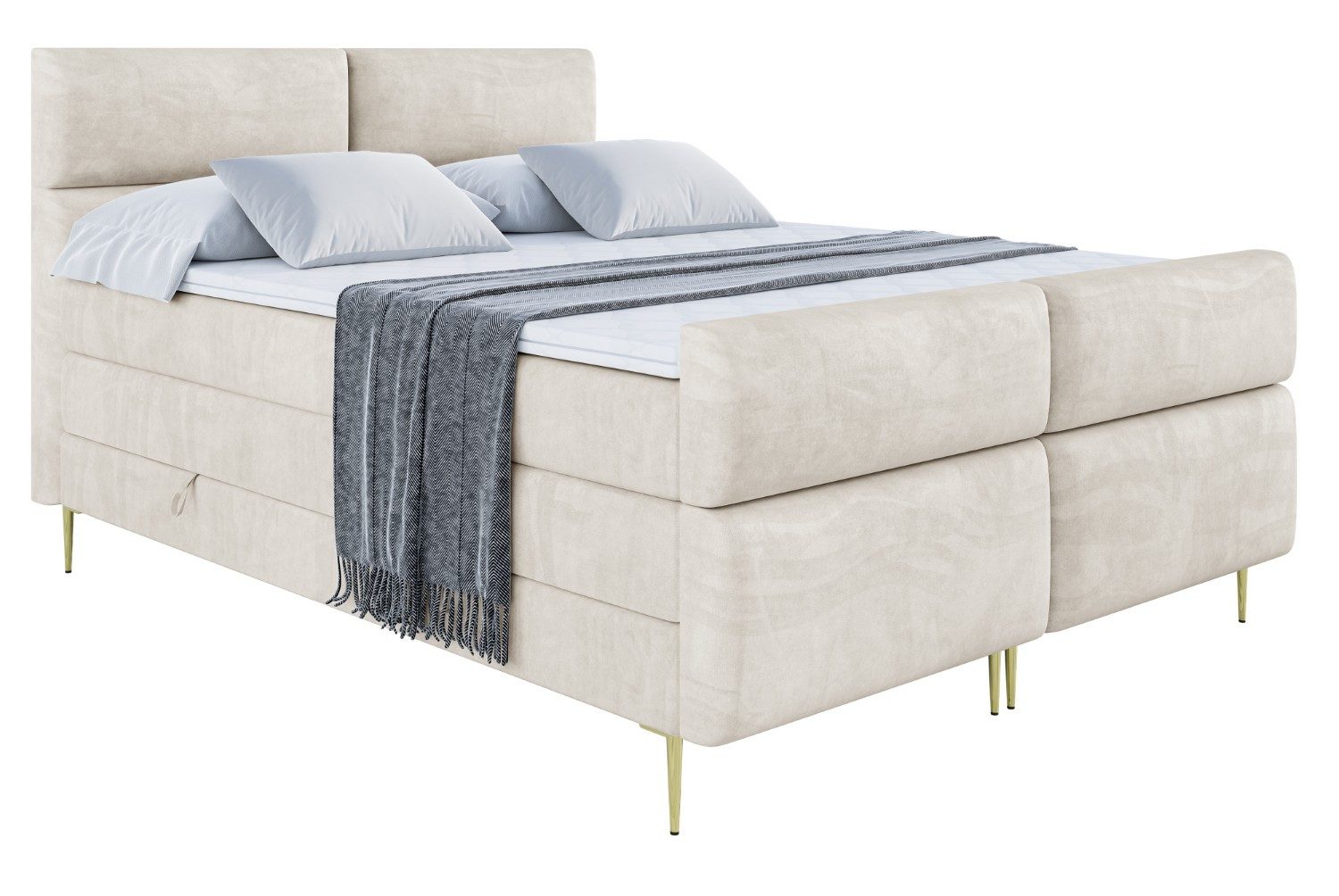 ALTDECOR Boxspringbett BOXI3-F-Z KING (Multipocket-Matratze H4, günstig online kaufen