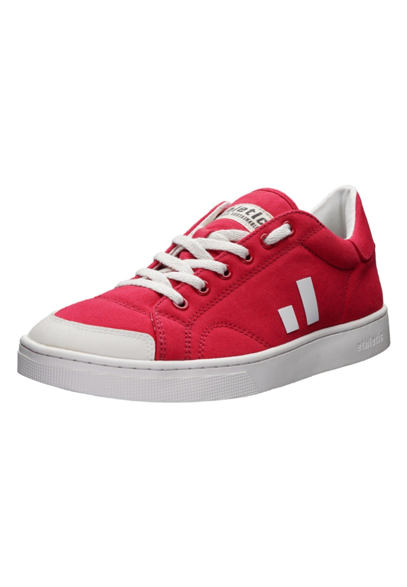 ETHLETIC Active Lo Cut Sneaker Fairtrade Produkt Cranberry Red - Just White