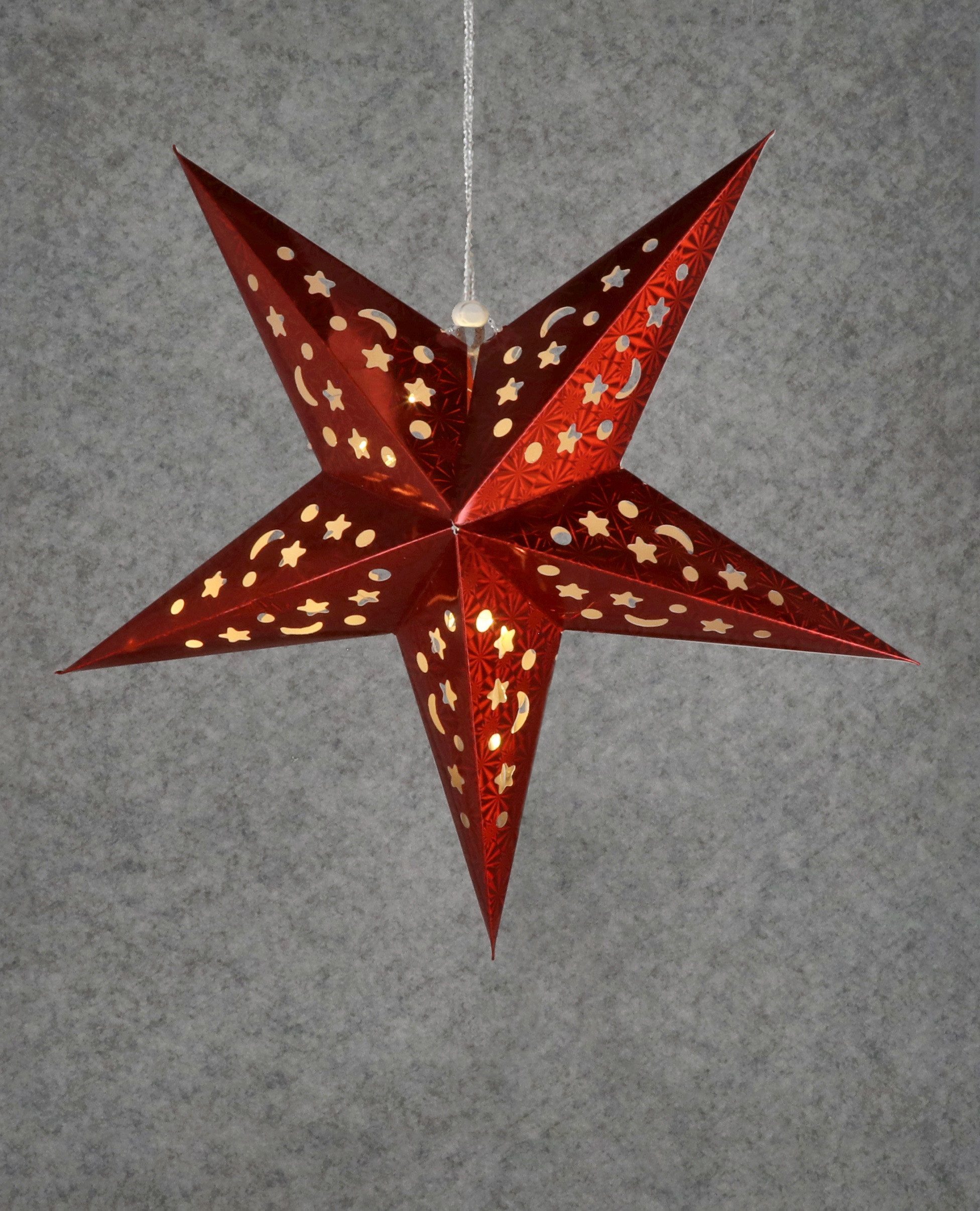 Meinposten LED-Lichterkette Sternleuchte Weihnachtsbeleuchtung LED Batterie Weihnachtsdeko Stern