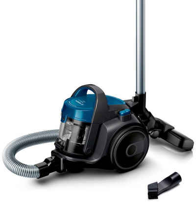 BOSCH Bodenstaubsauger Serie 2 BGC05A220A, Hygiene-Filter, kompakt, platzsparend, leicht, 700 W, beutellos, für Parkett/Teppich/Fliesen, hohe Saugkraft, langes Kabel, blau