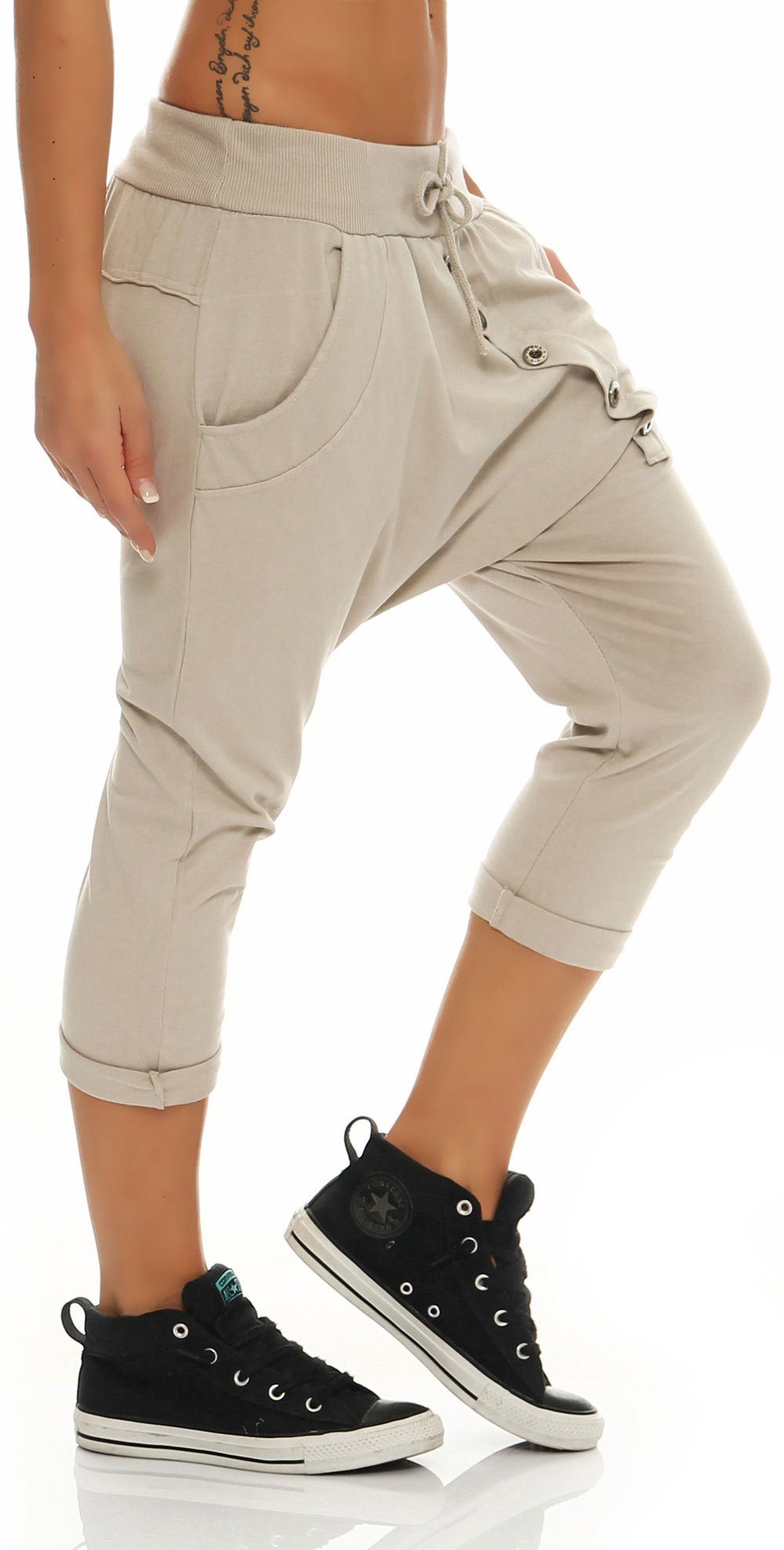 malito more than fashion Caprihose 8015 Sommer Sport Hose mit elastischem J günstig online kaufen