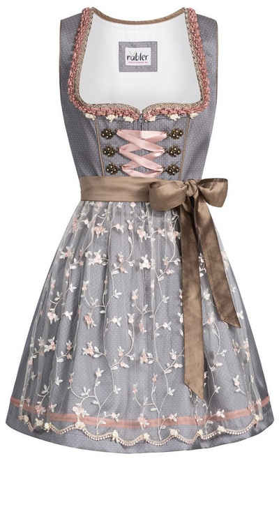 Nübler Dirndl Mini-Dirndl Jasmin in Grau von Nübler Größe 32